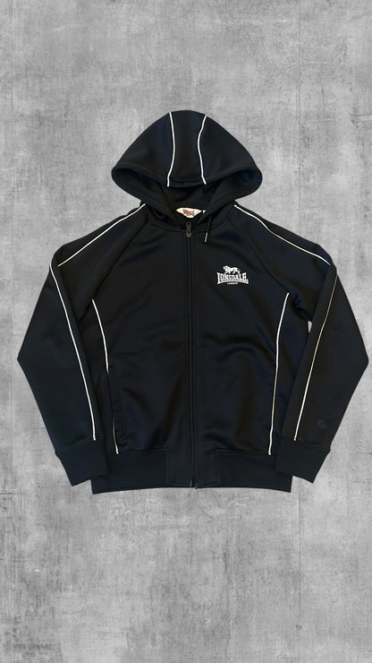 Lonsdale London Trainingsjacke Hoodie Schwarz Weiß S