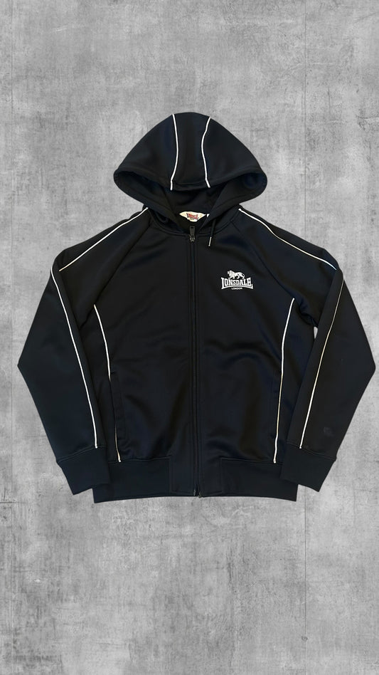 Lonsdale London Trainingsjacke Hoodie Schwarz Weiß S