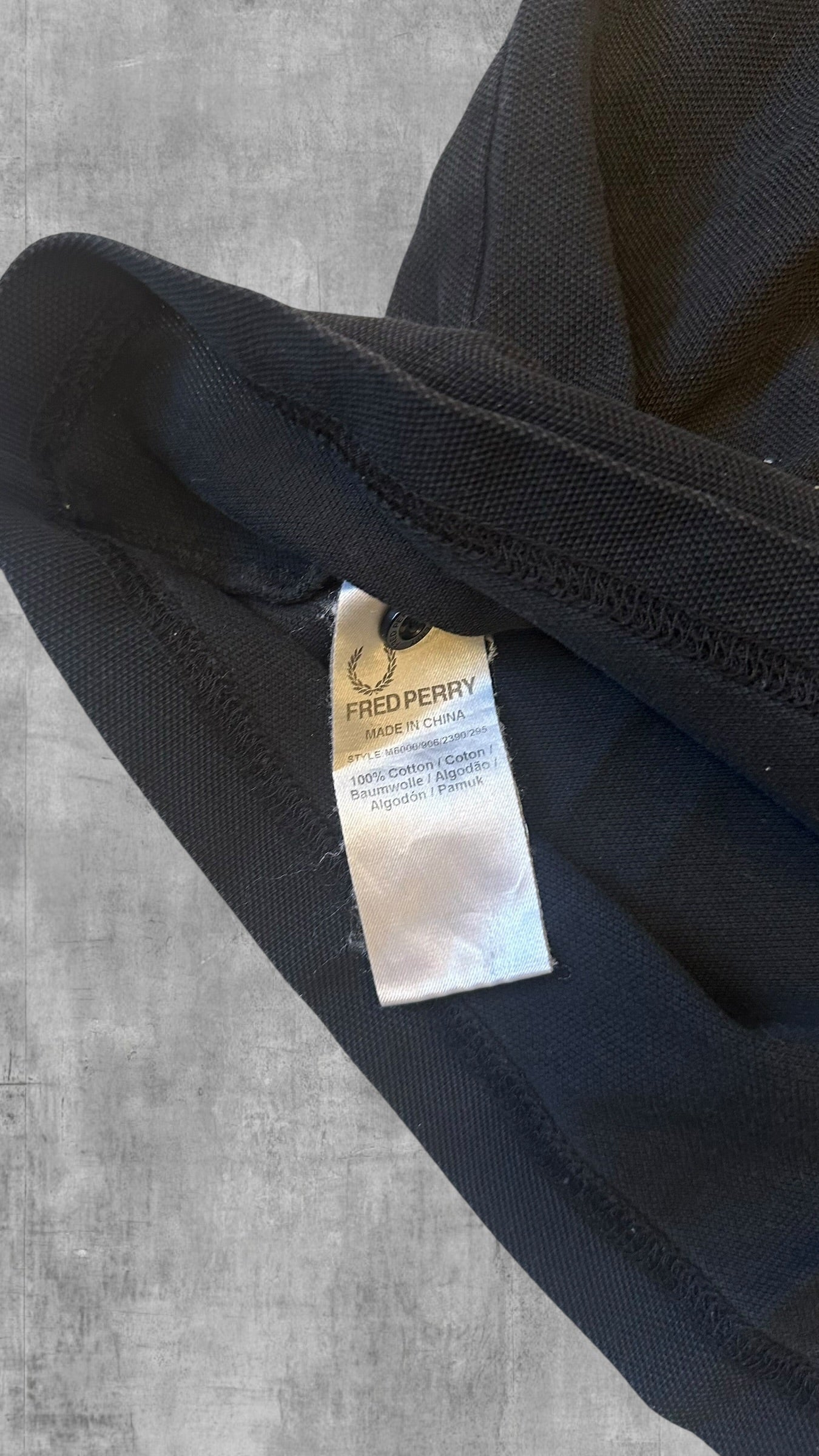 Fred Perry Polo Shirt Schwarz S Slim Fit