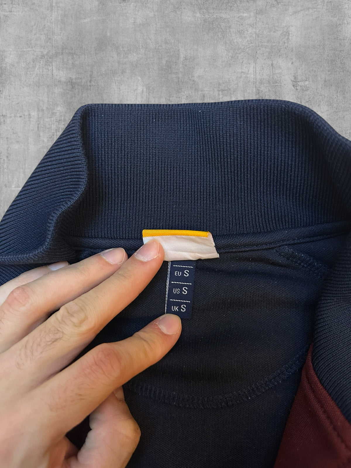 Ellesse Rimini Trainingsjacke Navy Blau Weinrot Weiß S