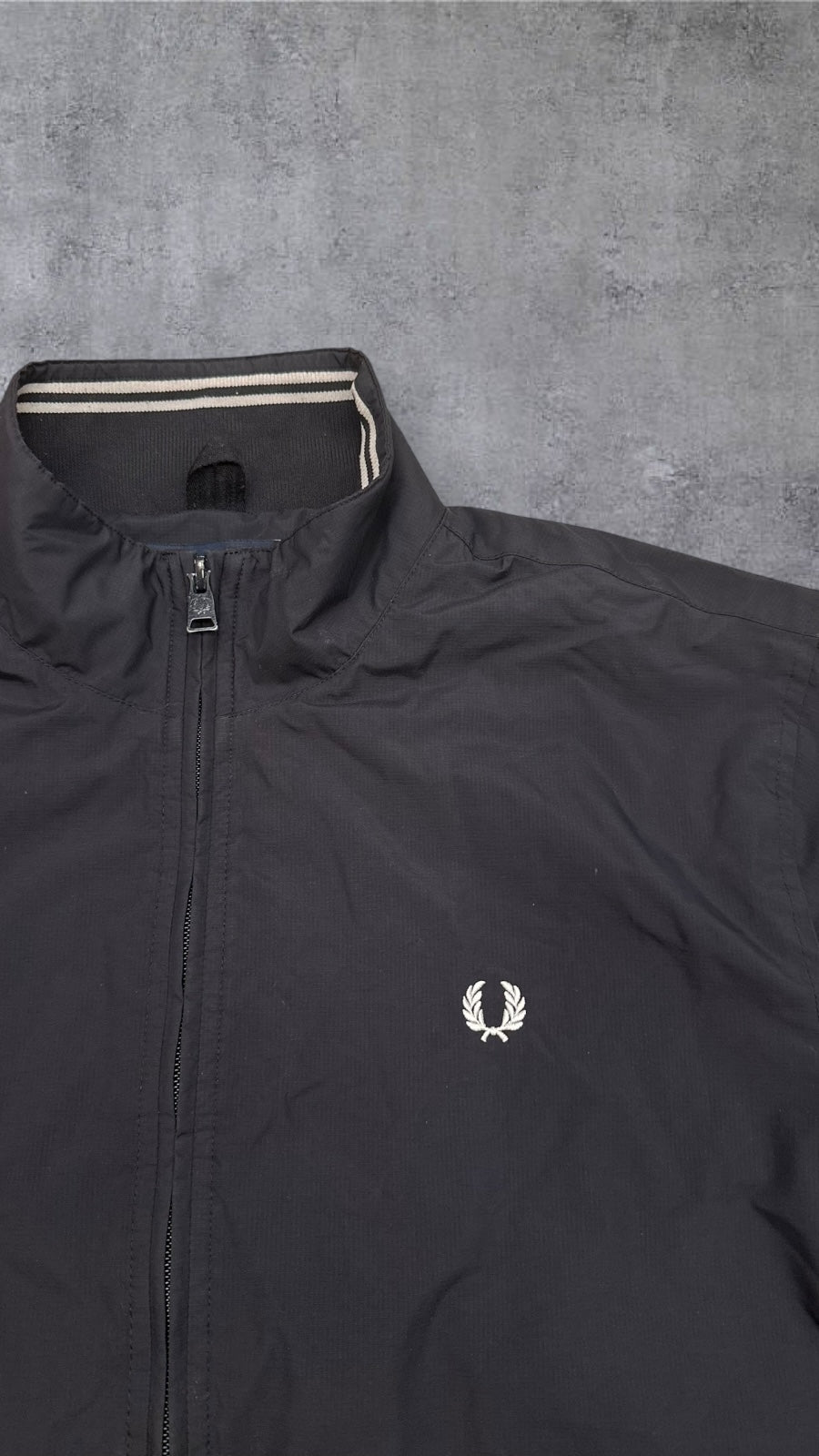 Fred Perry Bomberjacke Regenjacke Schwarz M