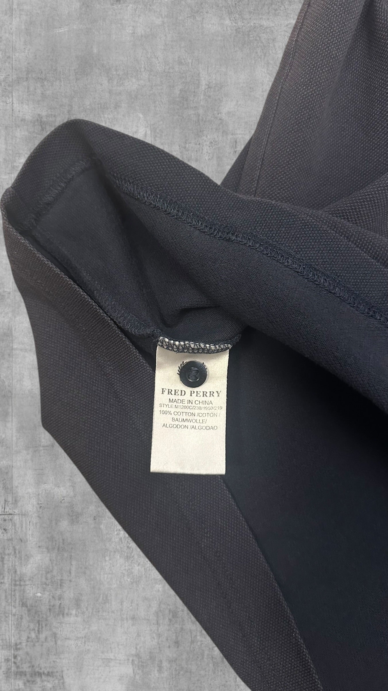 Fred Perry Polo Shirt Dunkelgrau Weiß M