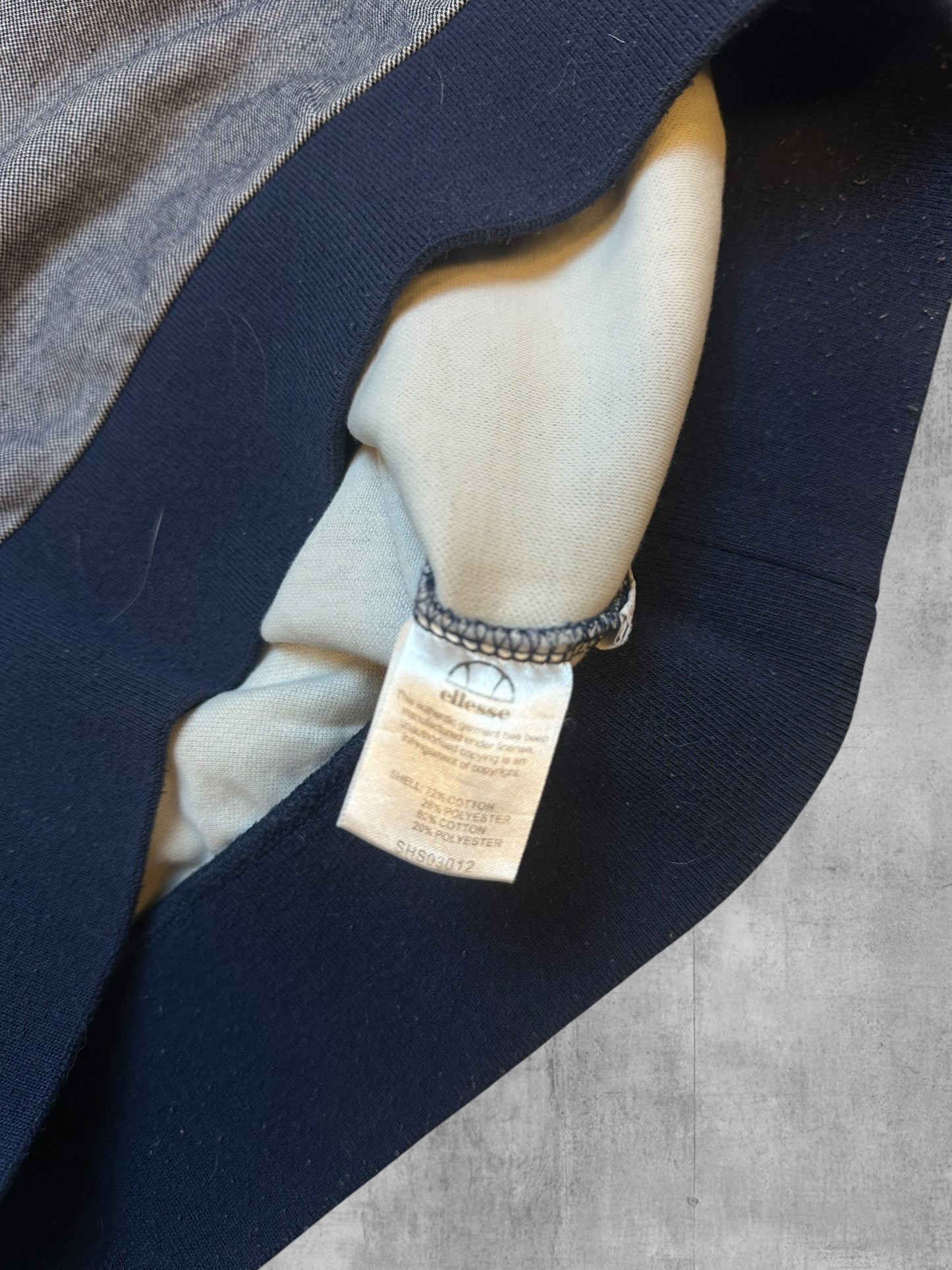 Ellesse Sweatshirt Navy Blau Weiß S