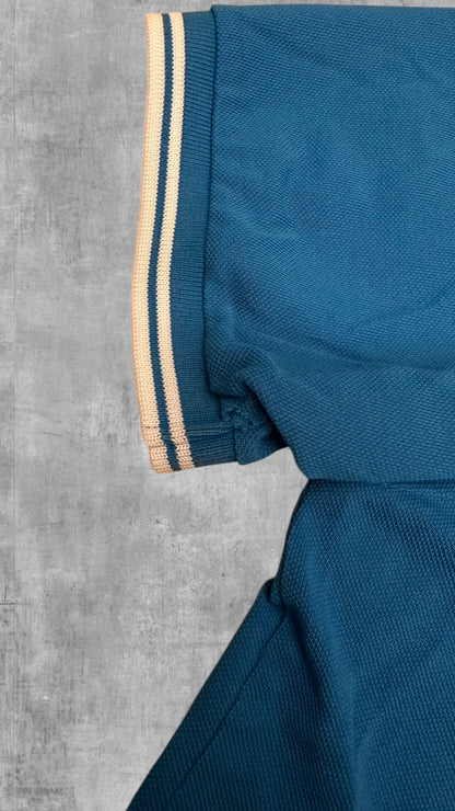 Fred Perry Polo Shirt Hellblau Weiß L Slim Fit