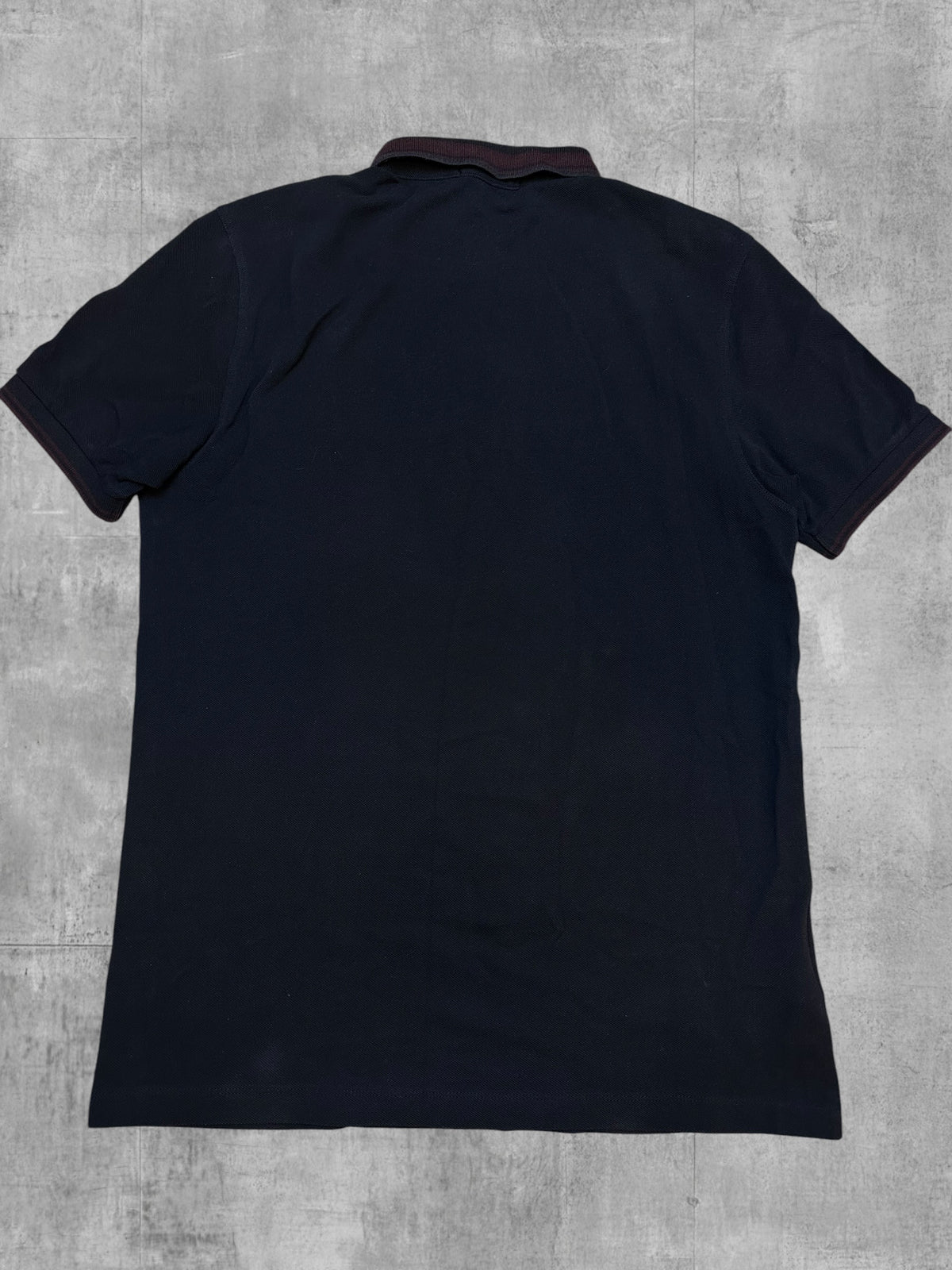 Fred Perry Polo Shirt Schwarz Weinrot M