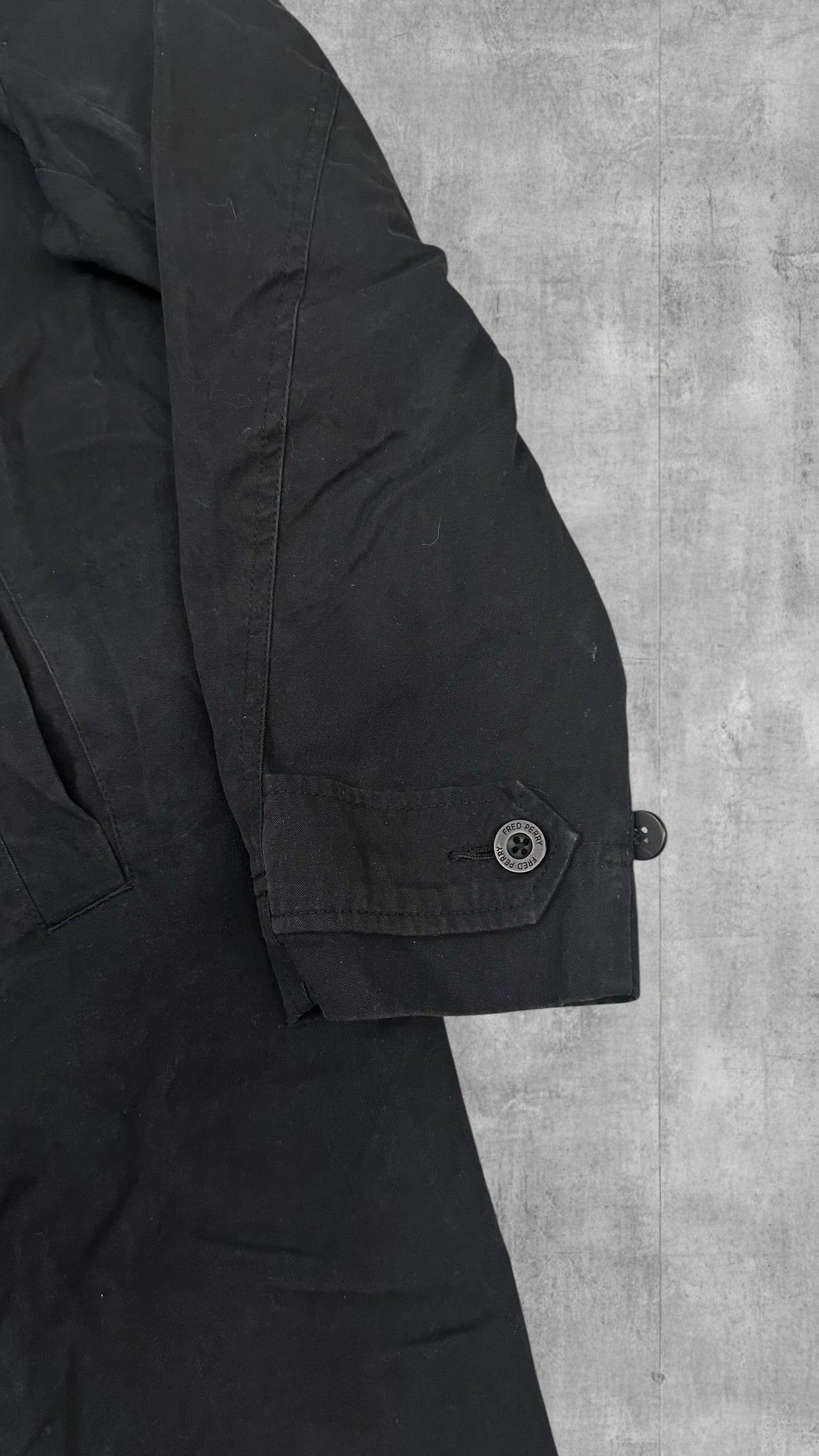 Fred Perry Herrenmantel Jacke Schwarz S