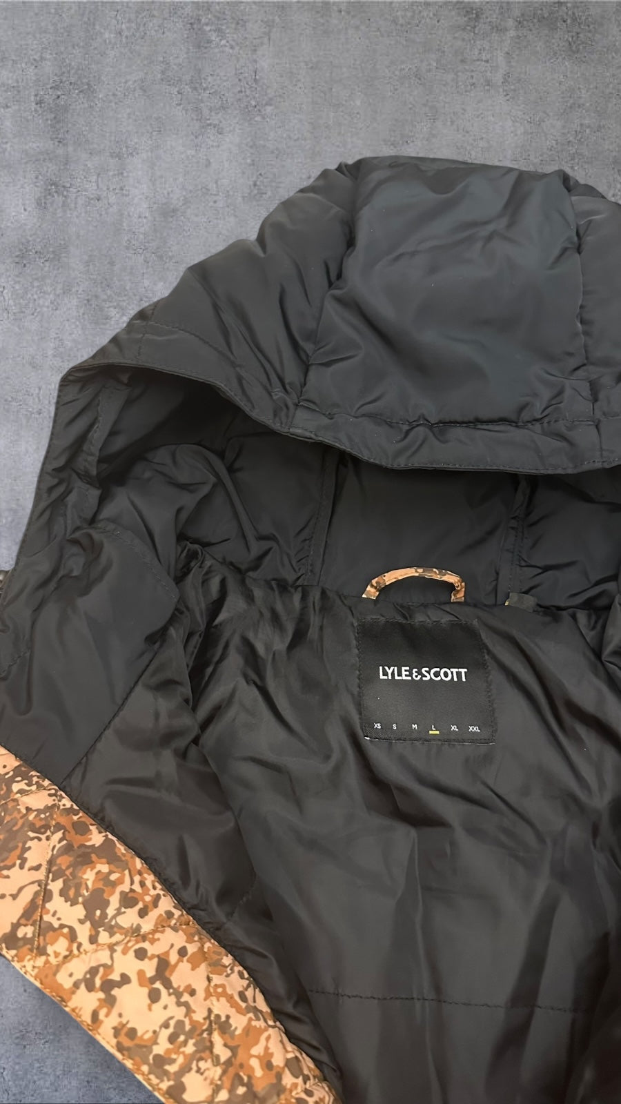 Lyle & Scott Pufferjacke Schwarz Braun L