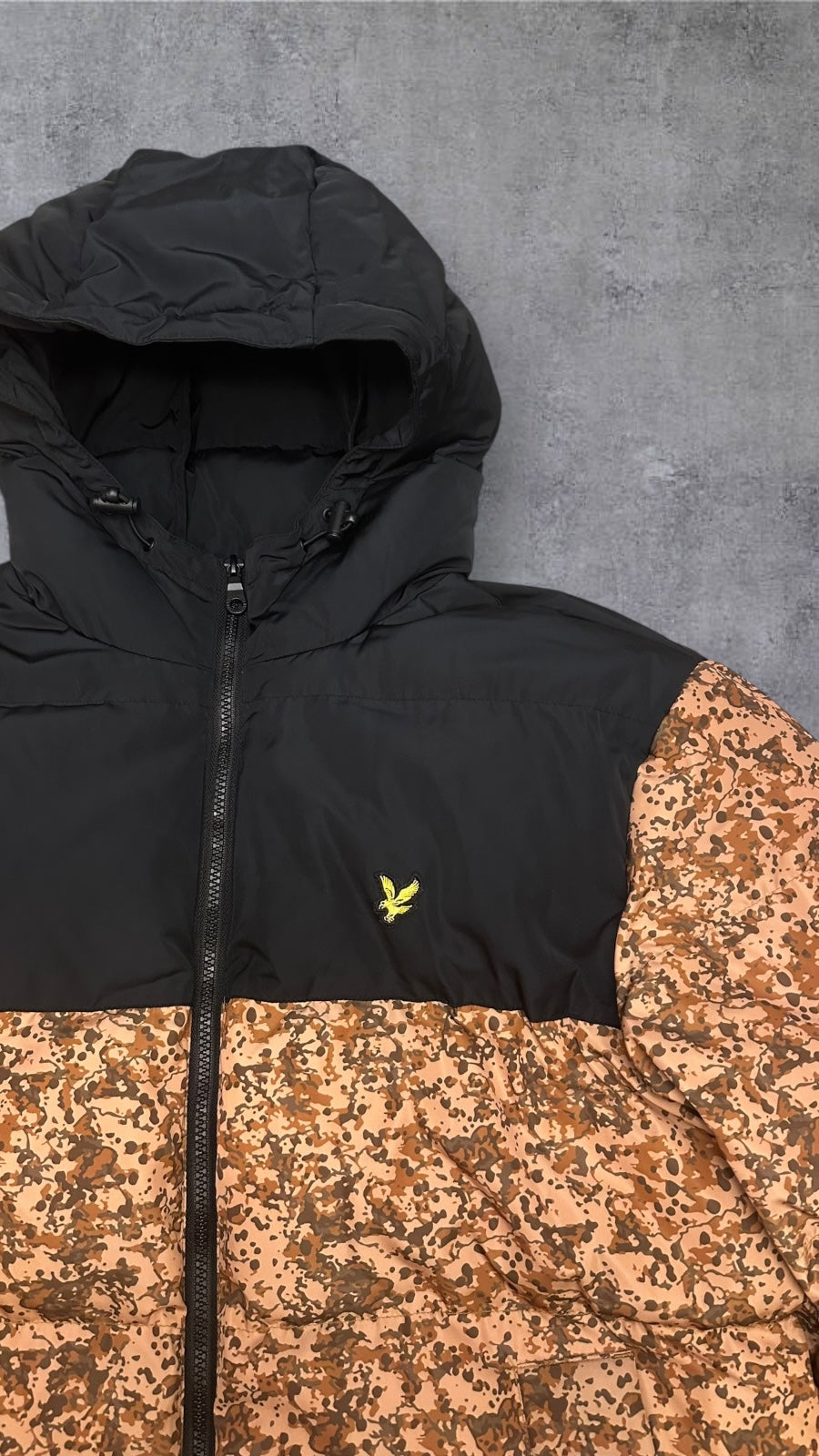Lyle & Scott Pufferjacke Schwarz Braun L