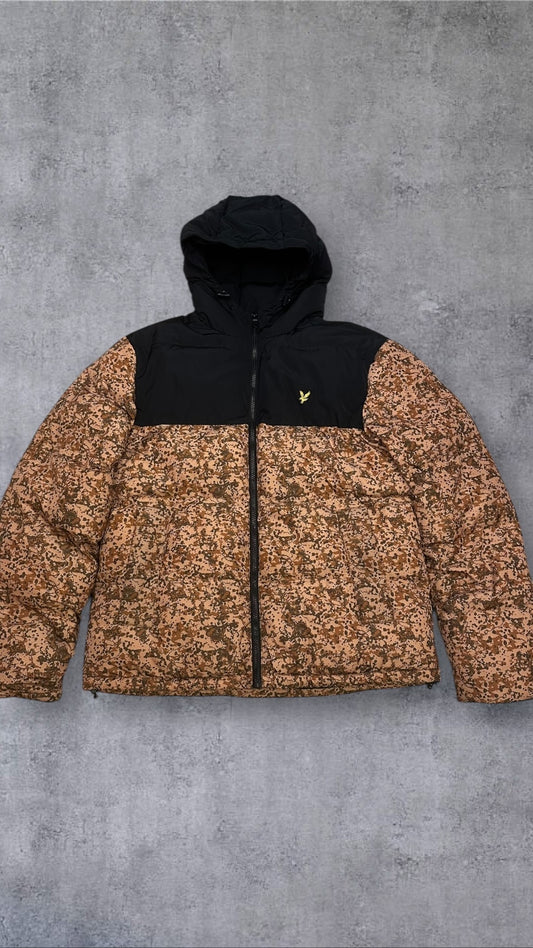 Lyle & Scott Pufferjacke Schwarz Braun L