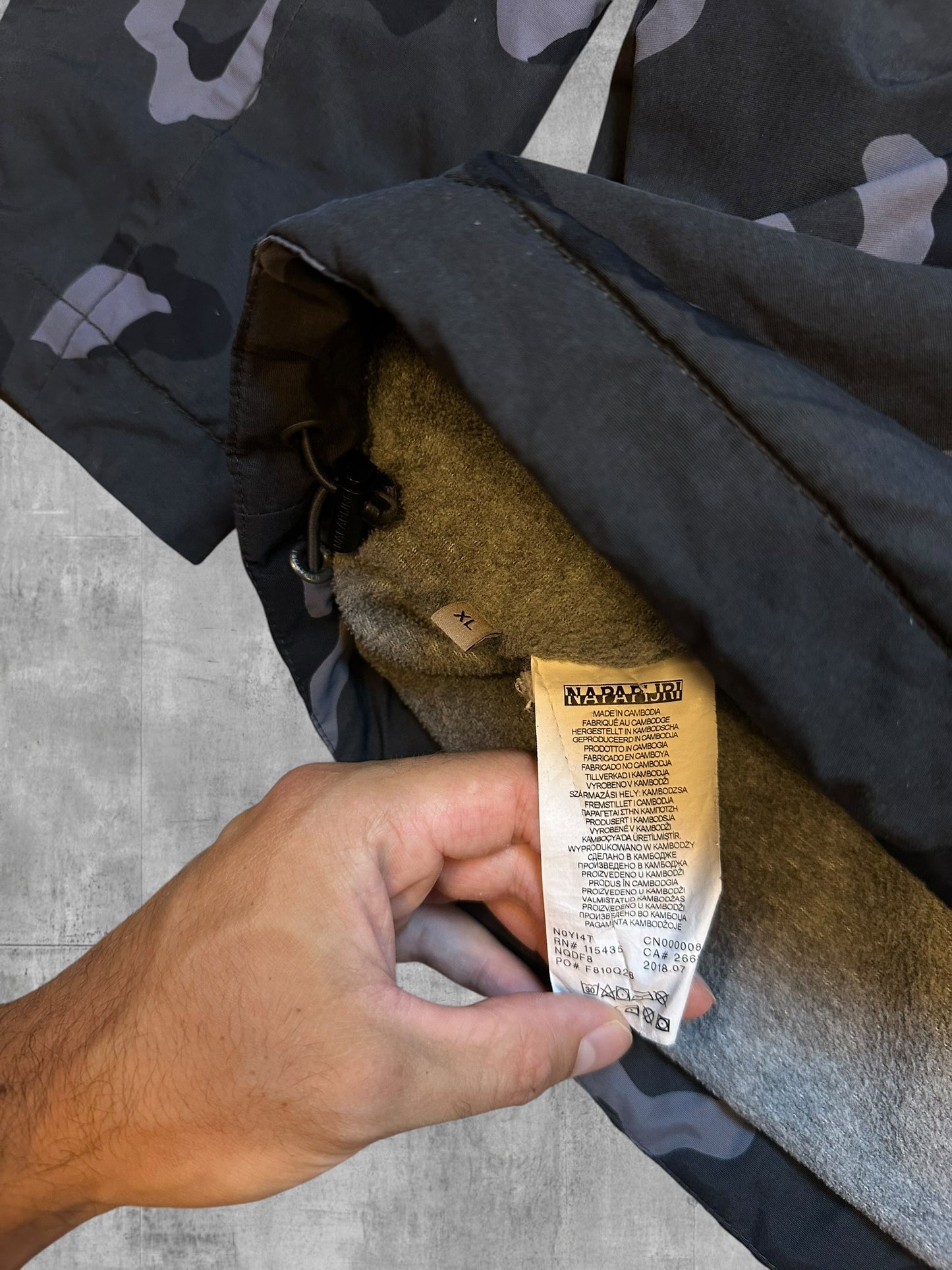 Napapijri Anorak Camouflage Grau XL