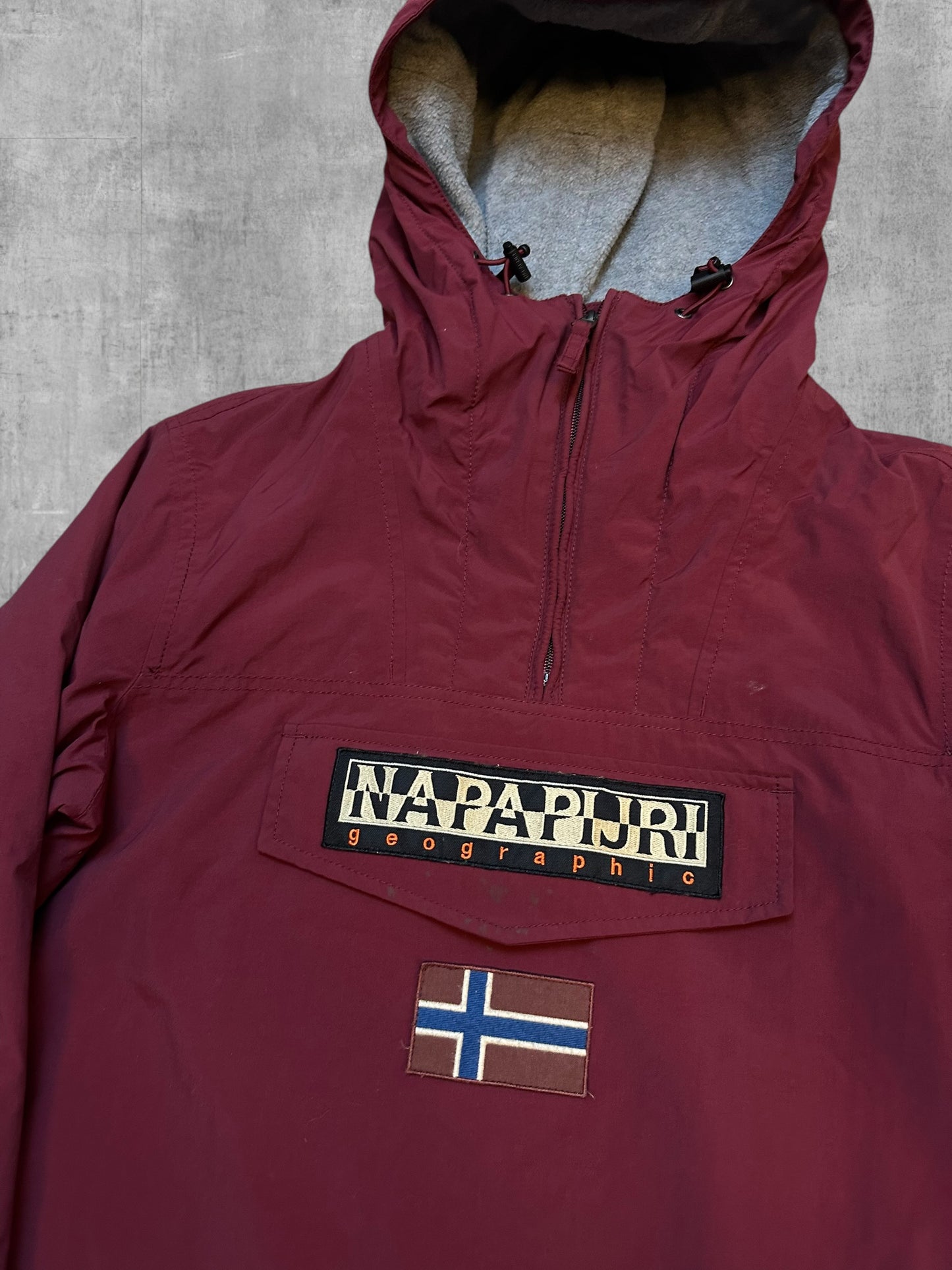 Napapijri Windbreaker gefüttert Anorak Bordeaux Rot M