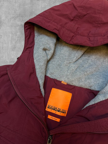 Napapijri Windbreaker gefüttert Anorak Bordeaux Rot M