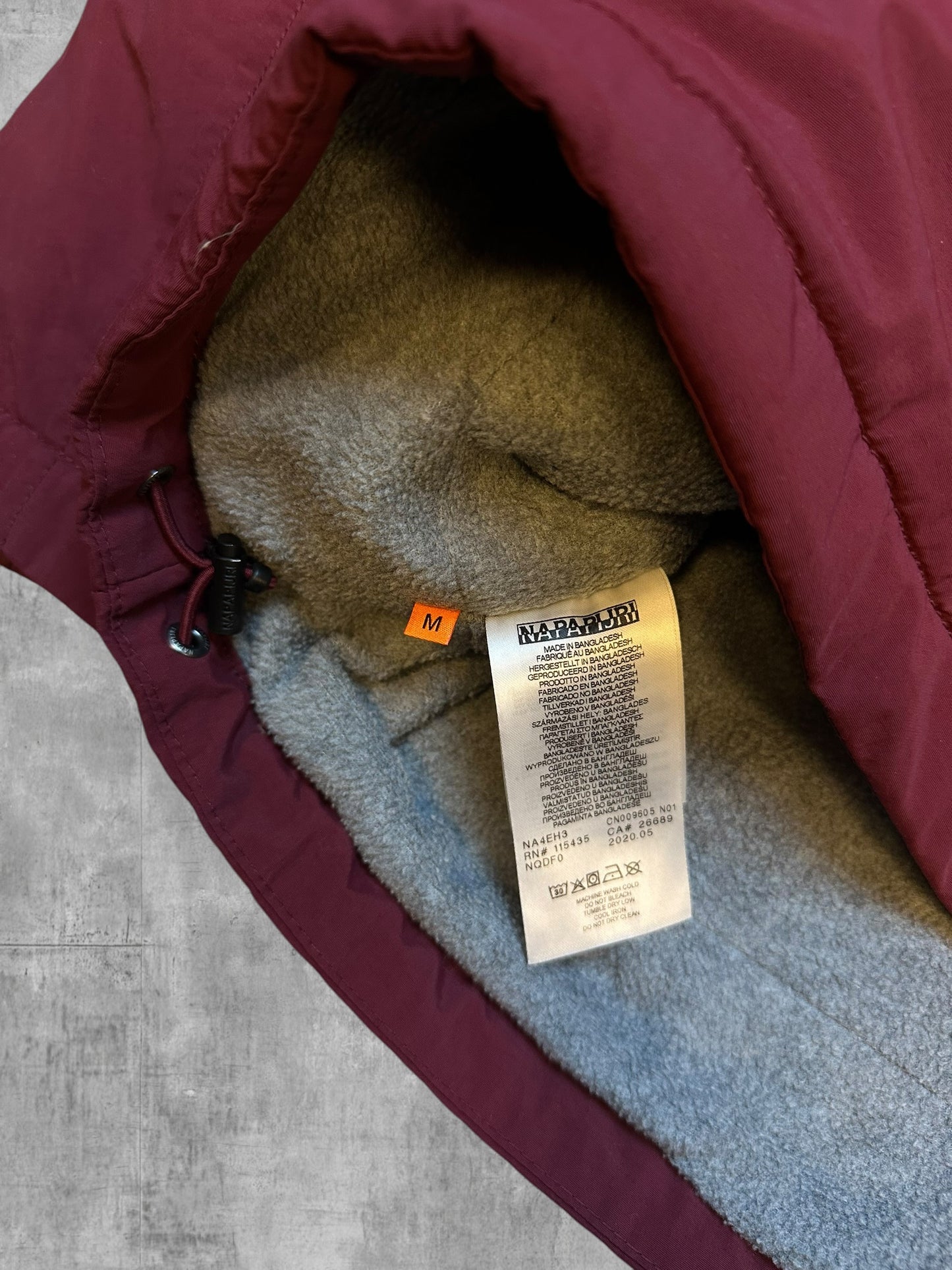 Napapijri Windbreaker gefüttert Anorak Bordeaux Rot M