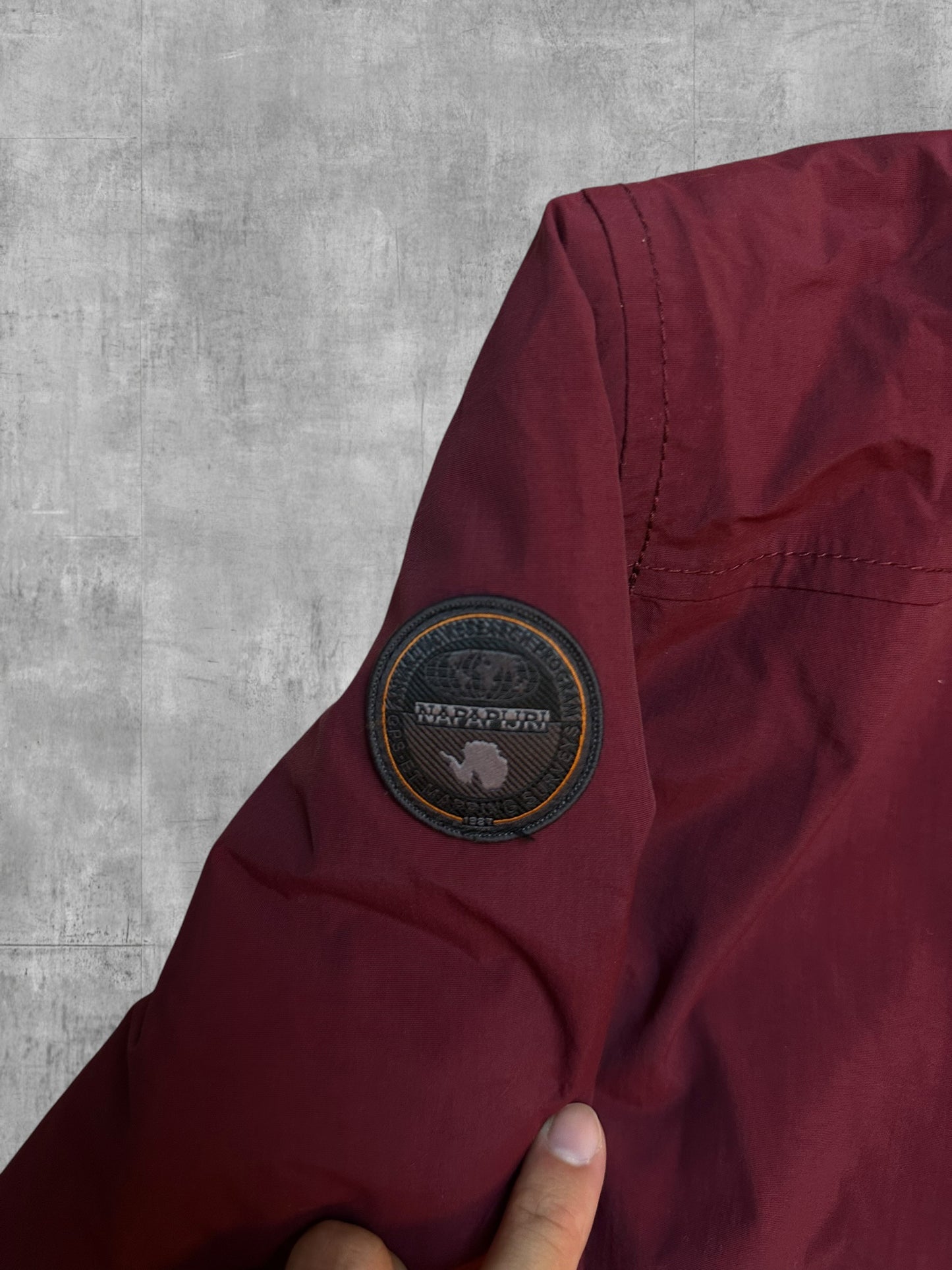 Napapijri Windbreaker gefüttert Anorak Bordeaux Rot M