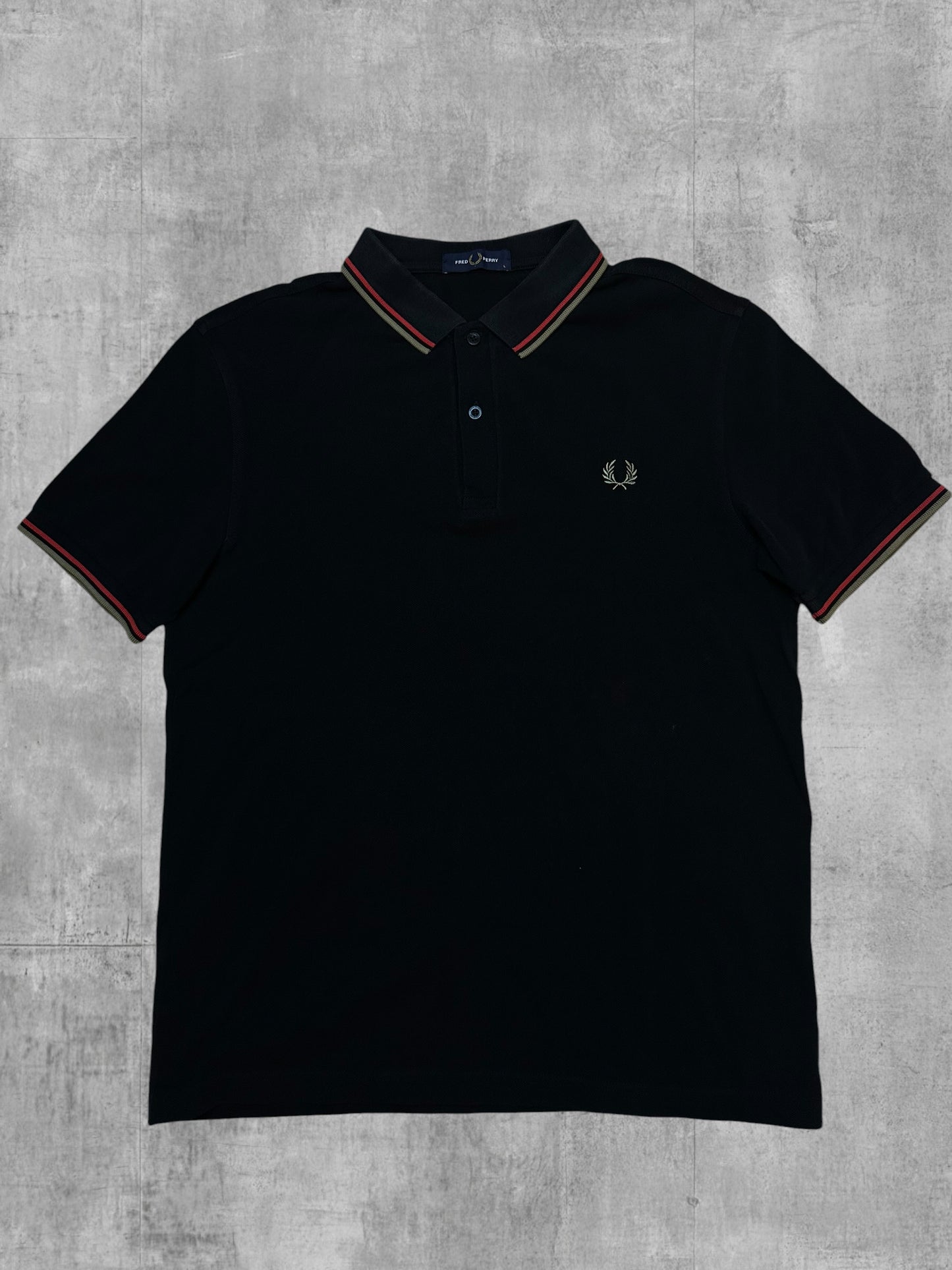 Fred Perry Poloshirt Schwarz L
