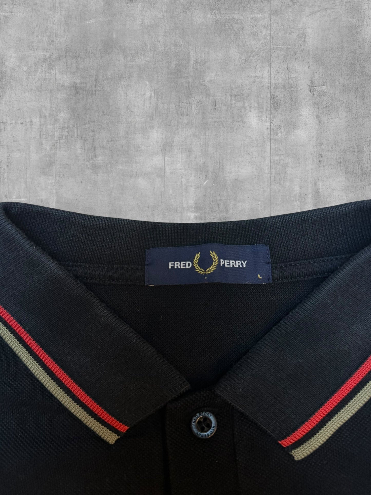 Fred Perry Poloshirt Schwarz L