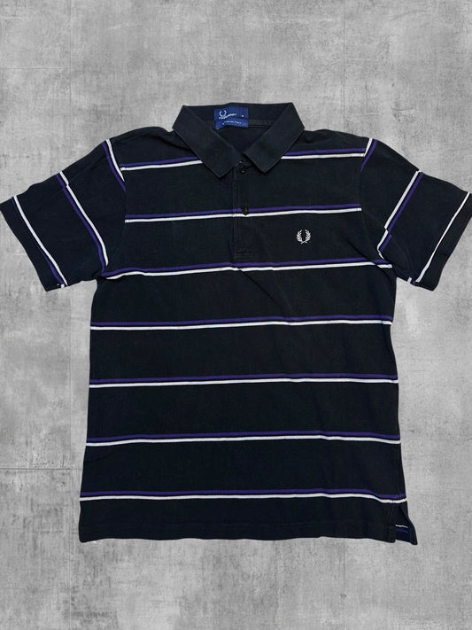 Fred Perry Poloshirt Schwarz-Lila Gestreift M