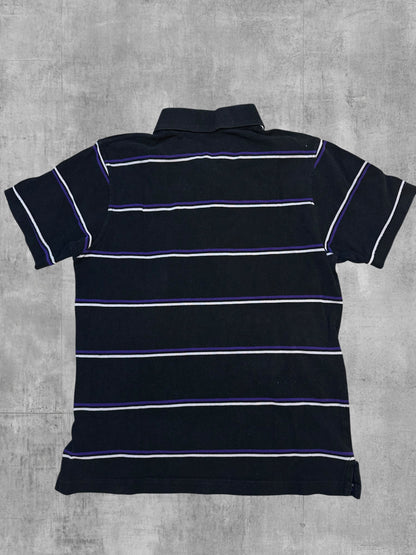 Fred Perry Poloshirt Schwarz-Lila Gestreift M