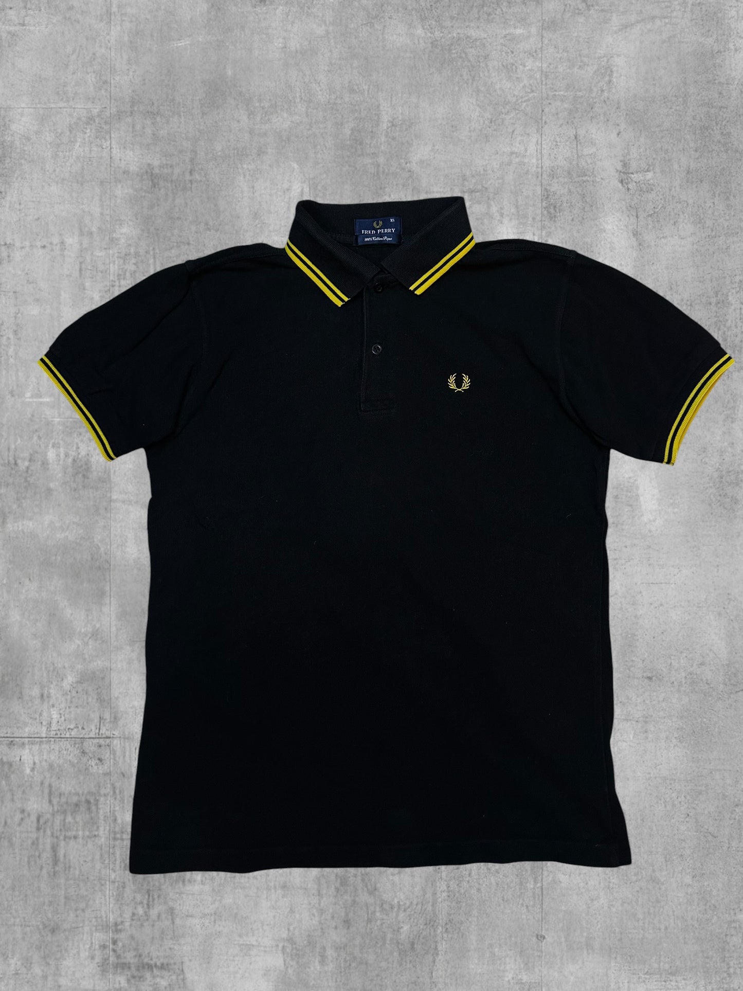 Fred Perry Polo Shirt Black XS