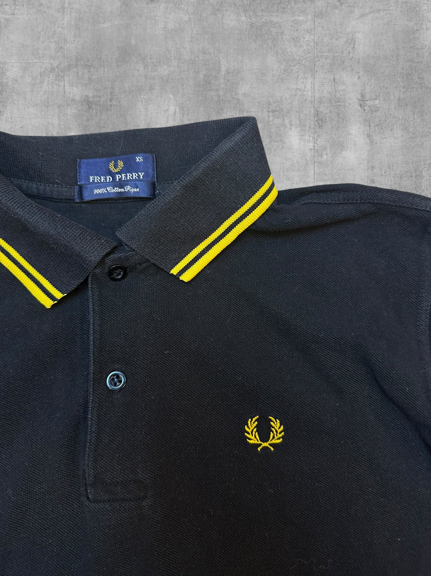 Fred Perry Polo Shirt Black XS