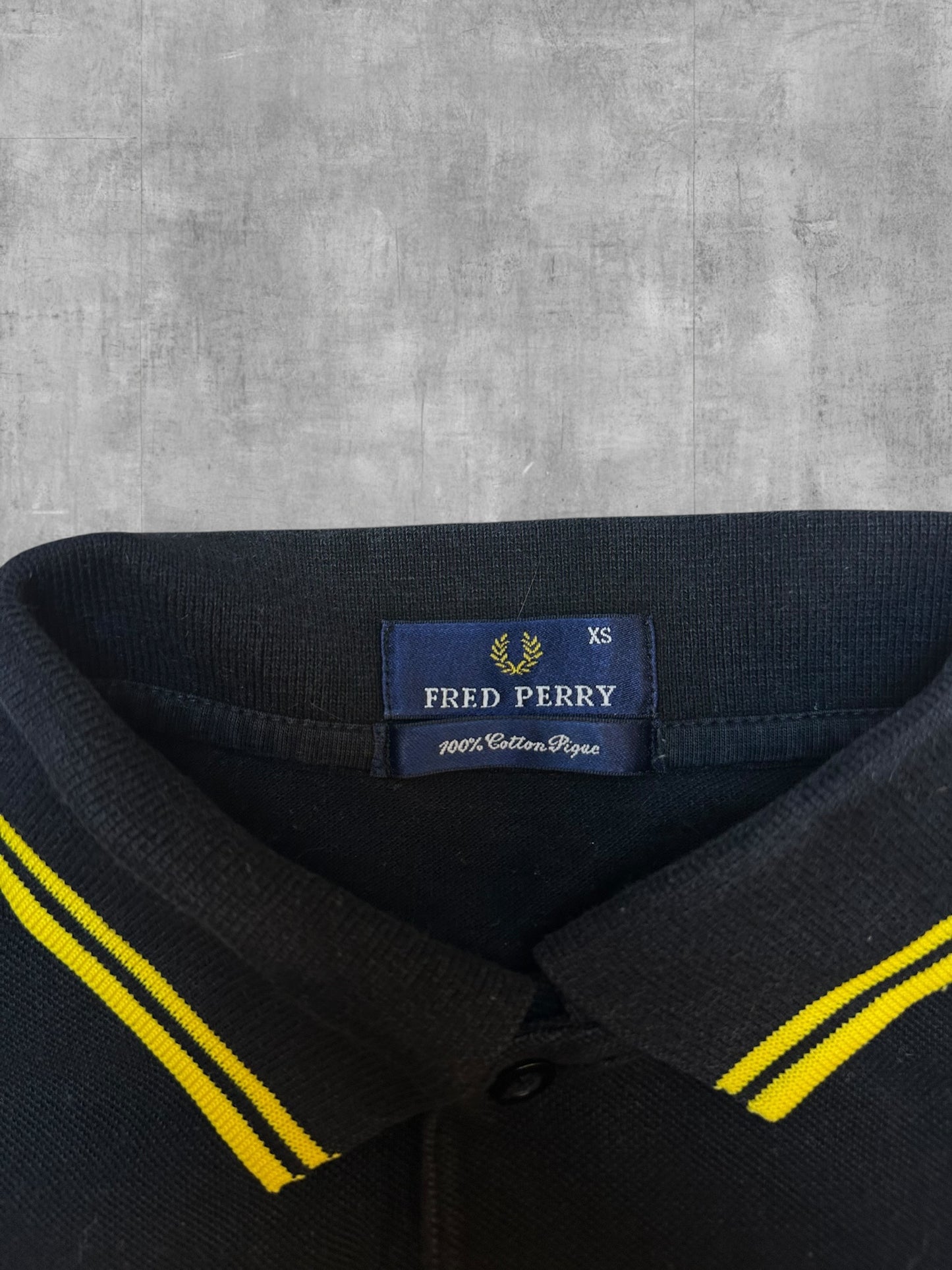 Fred Perry Polo Shirt Black XS