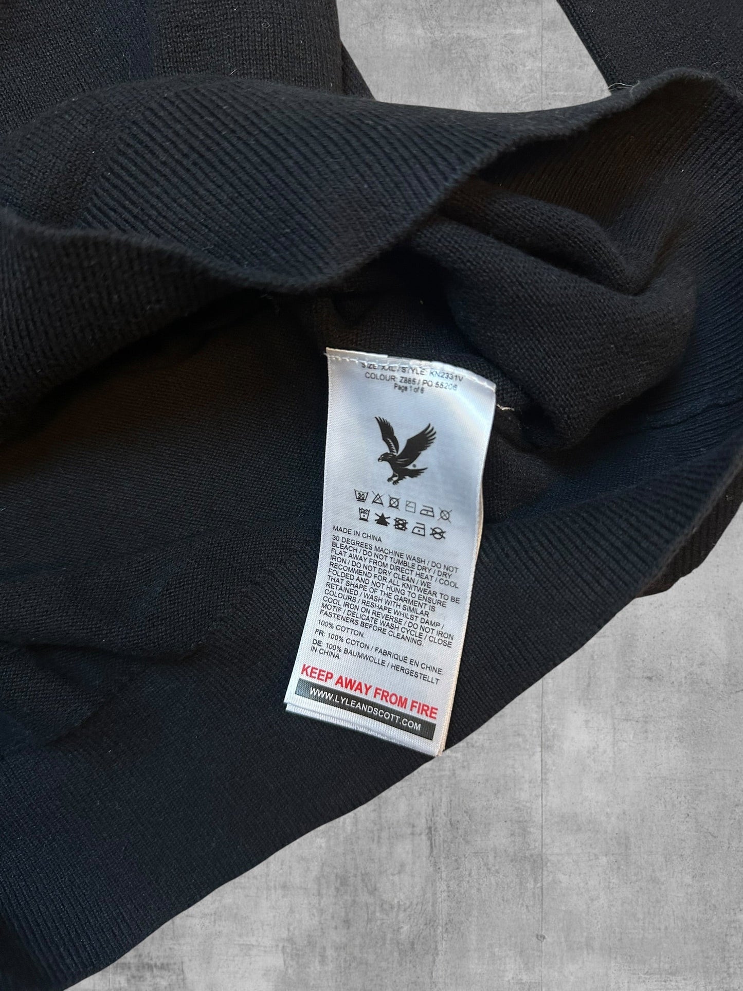 Lyle & Scott Zip Pullover Black XXL