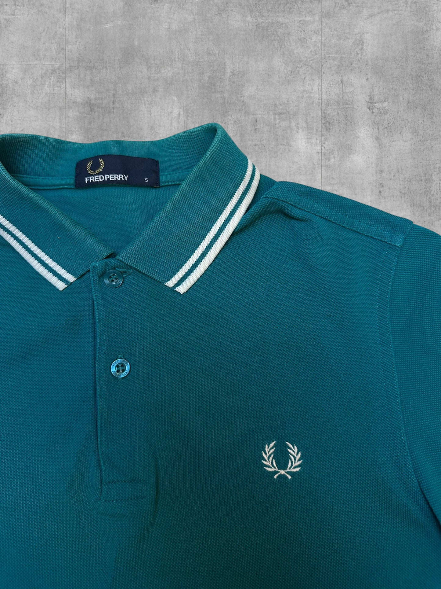 Fred Perry Polo Shirt Turquoise S