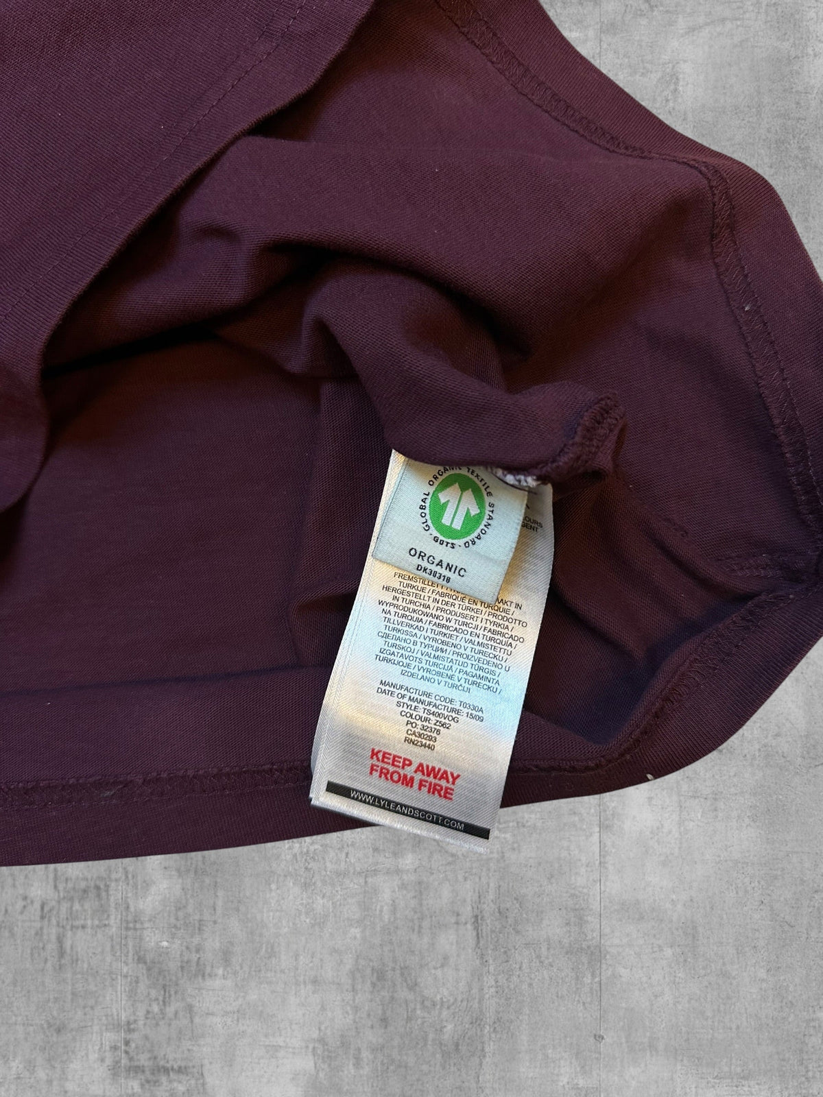 Lyle & Scott T-Shirt Wine Red M