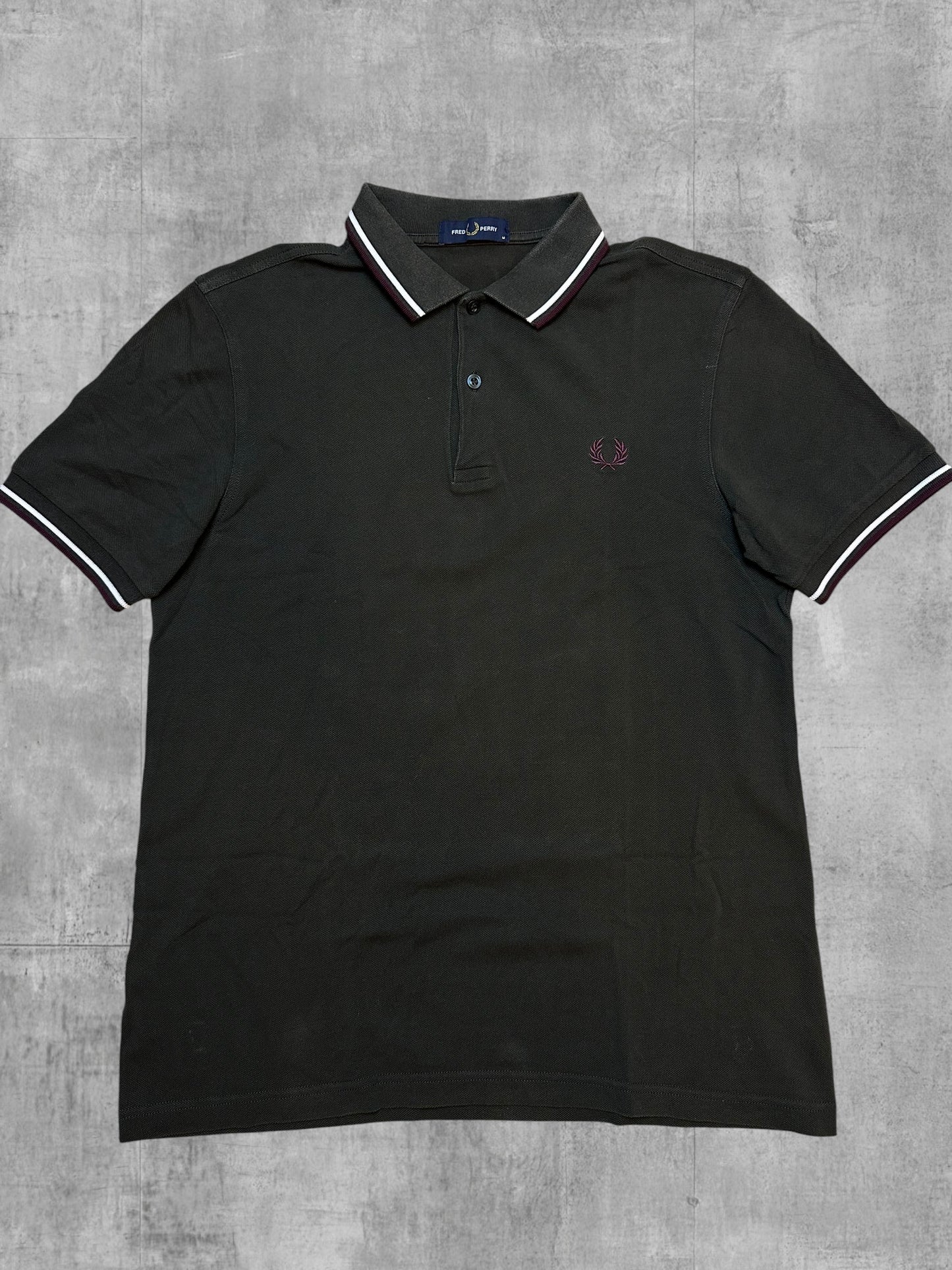 Fred Perry Poloshirt Schwarzgrün M