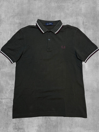 Fred Perry Poloshirt Schwarzgrün M