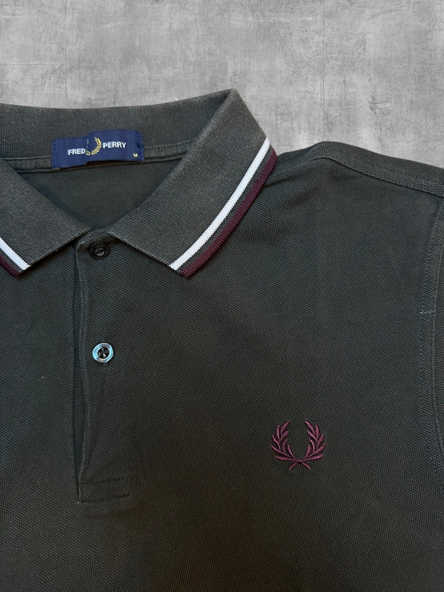 Fred Perry Poloshirt Schwarzgrün M