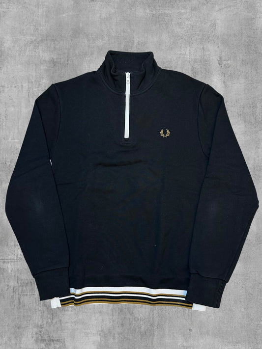Fred Perry Half-Zip Pullover Schwarz M