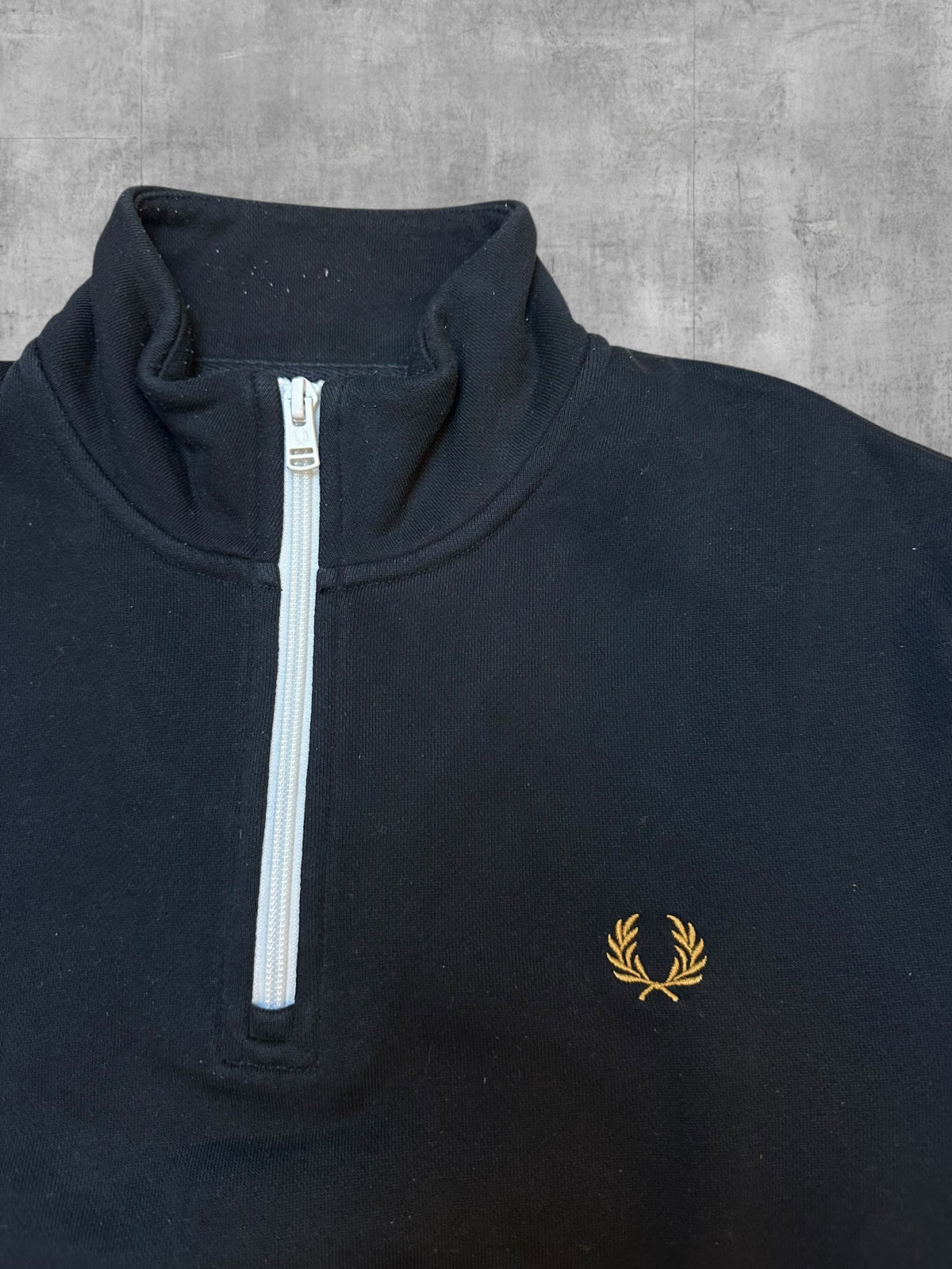 Fred Perry Half-Zip Pullover Schwarz M