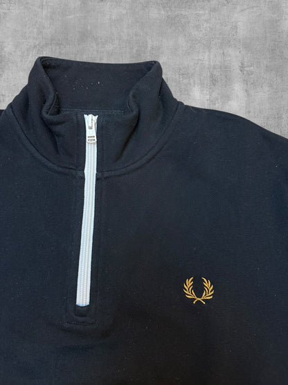 Fred Perry Half-Zip Pullover Schwarz M