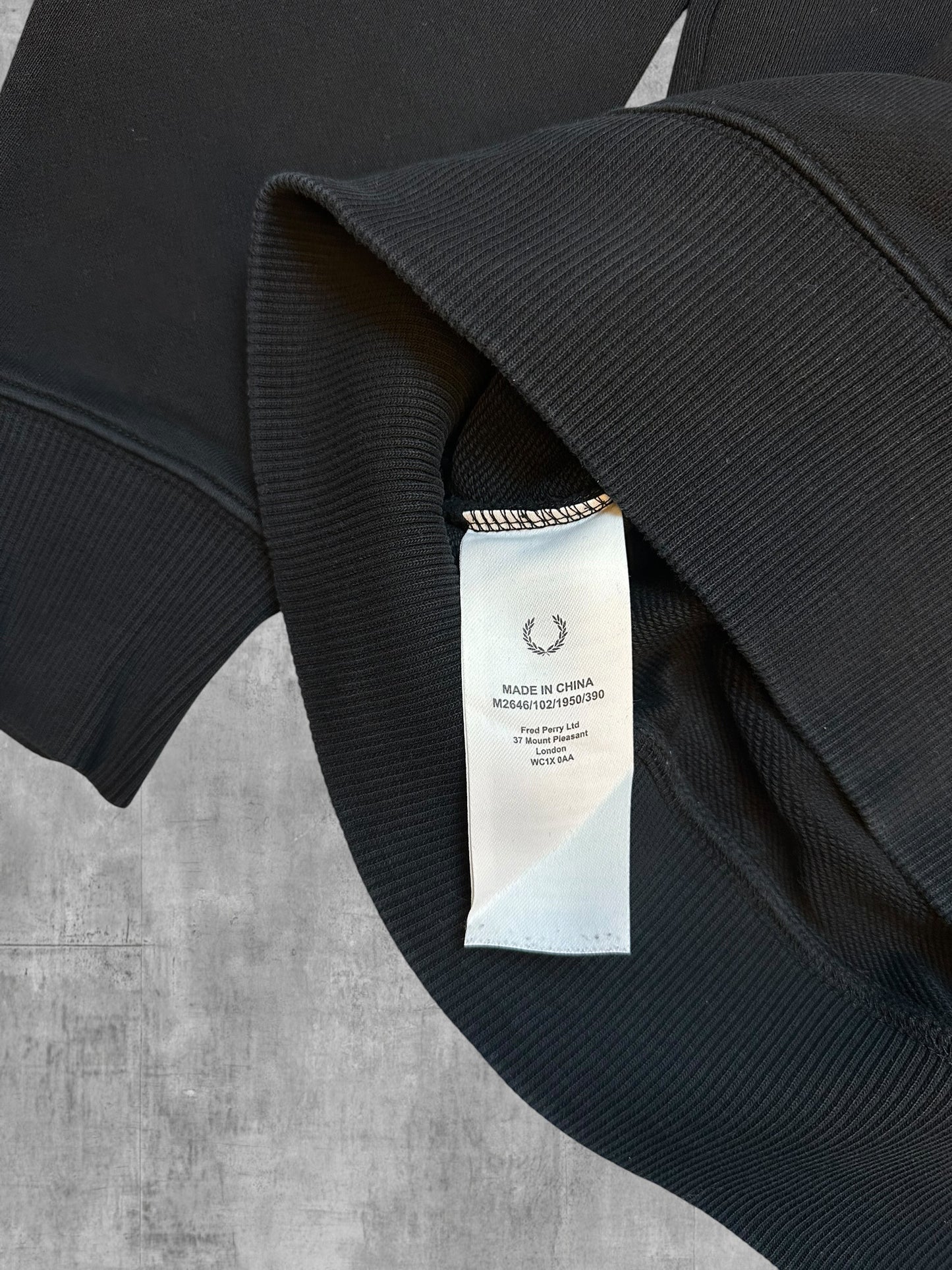 Fred Perry Sweatshirt Schwarz M