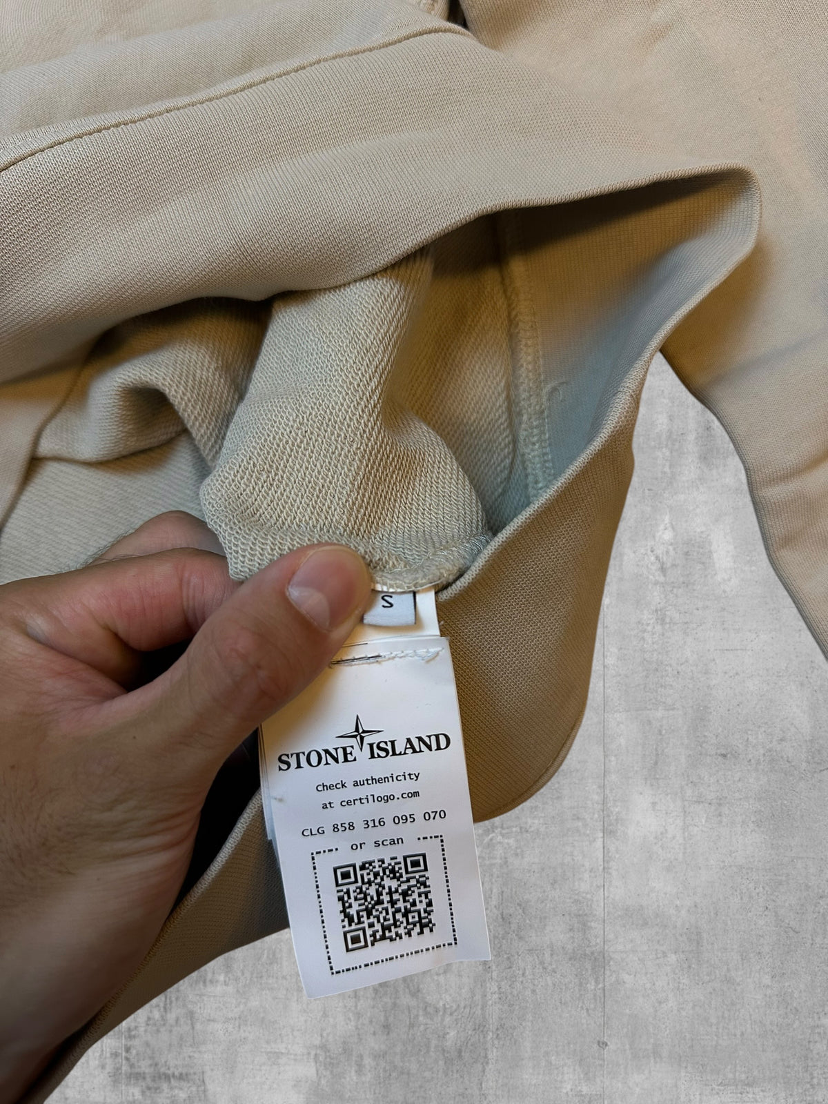 Stone Island Felpa Beige S
