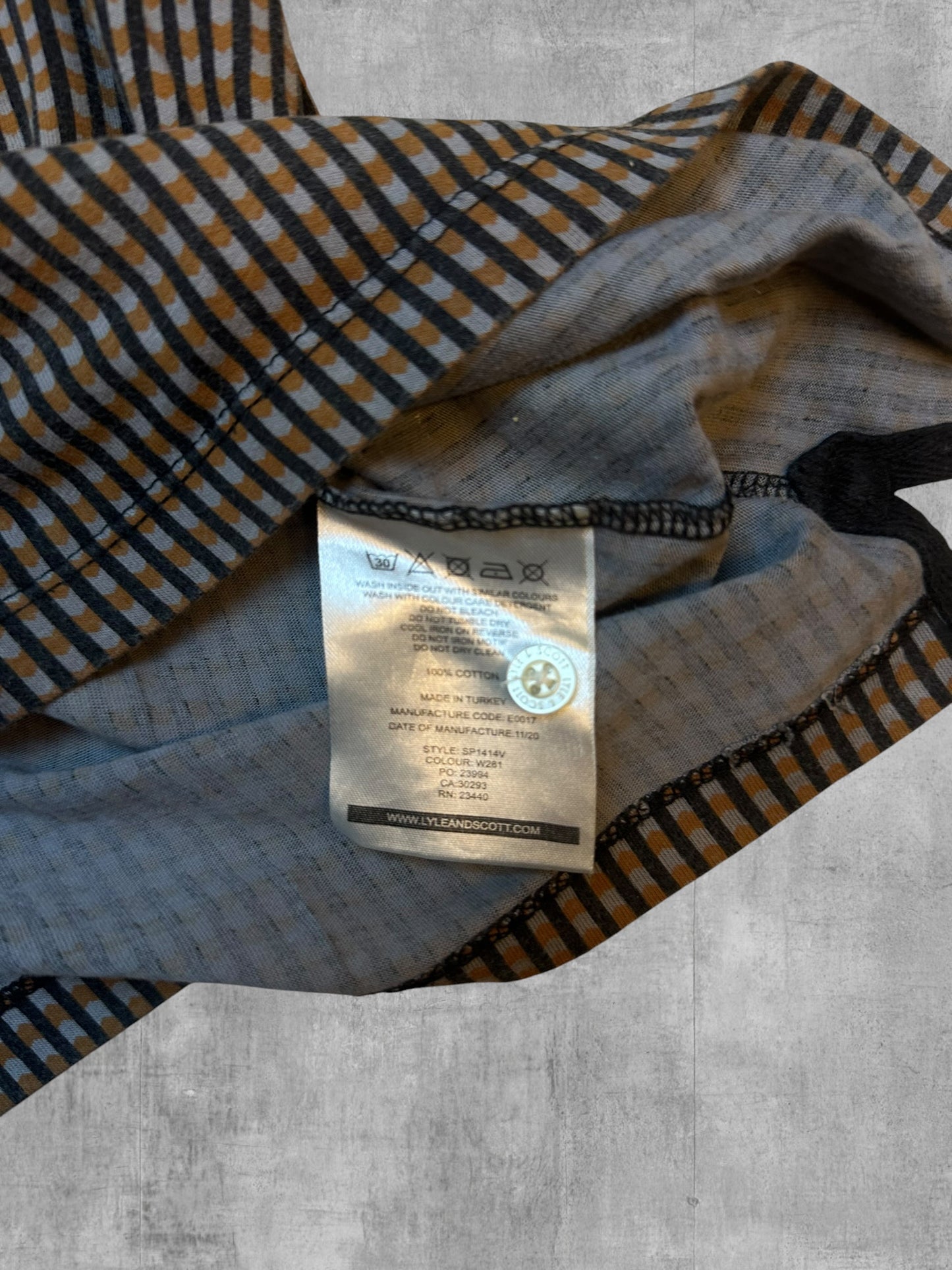 Lyle & Scott Poloshirt Braun Karriert S