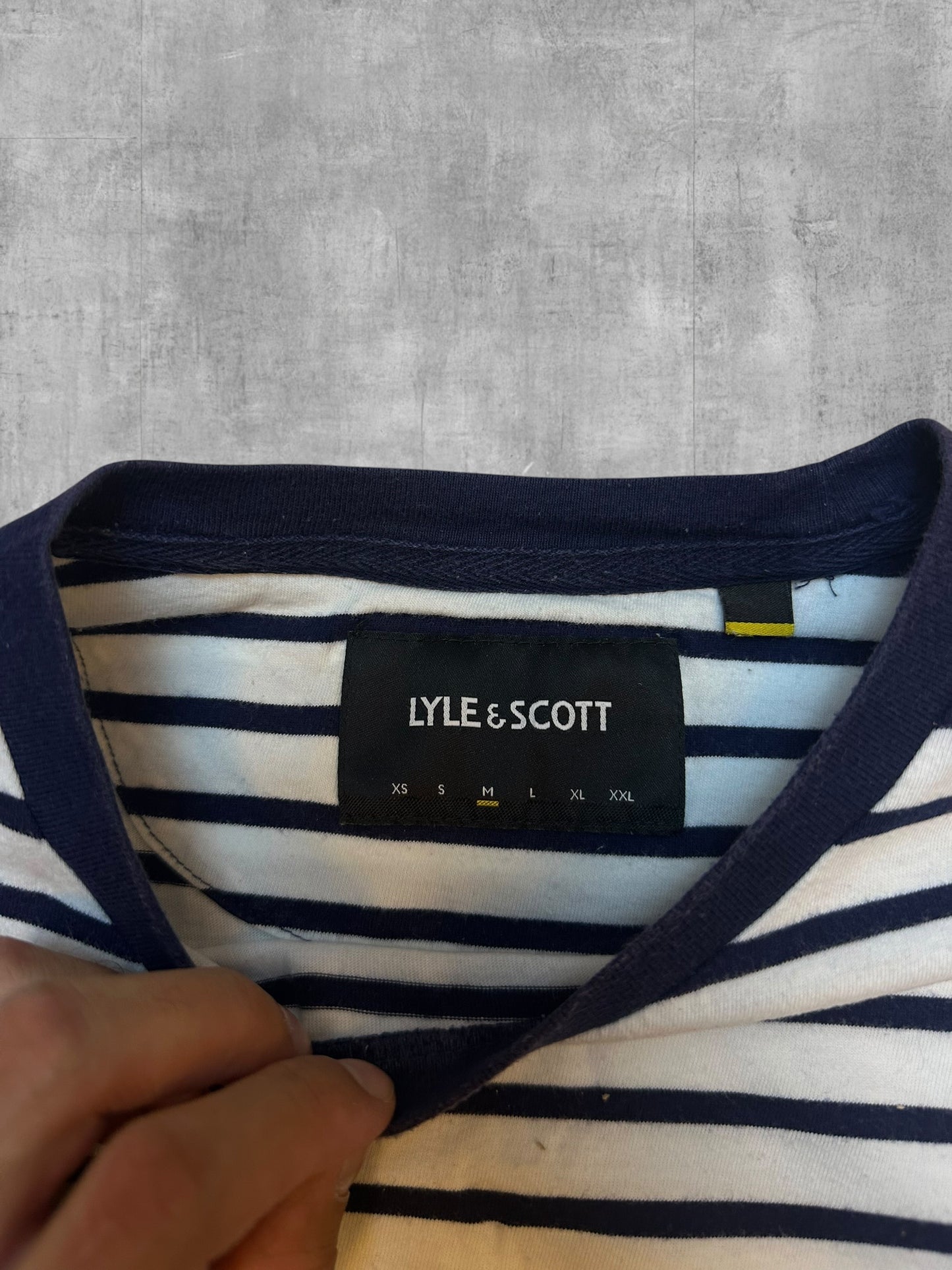 Lyle & Scott T-Shirt Gestreift Navy M