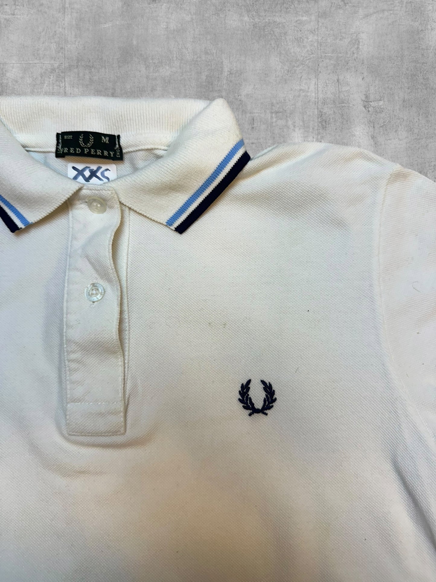Fred Perry Poloshirt Weiß Kindergröße M Frauengröße XS