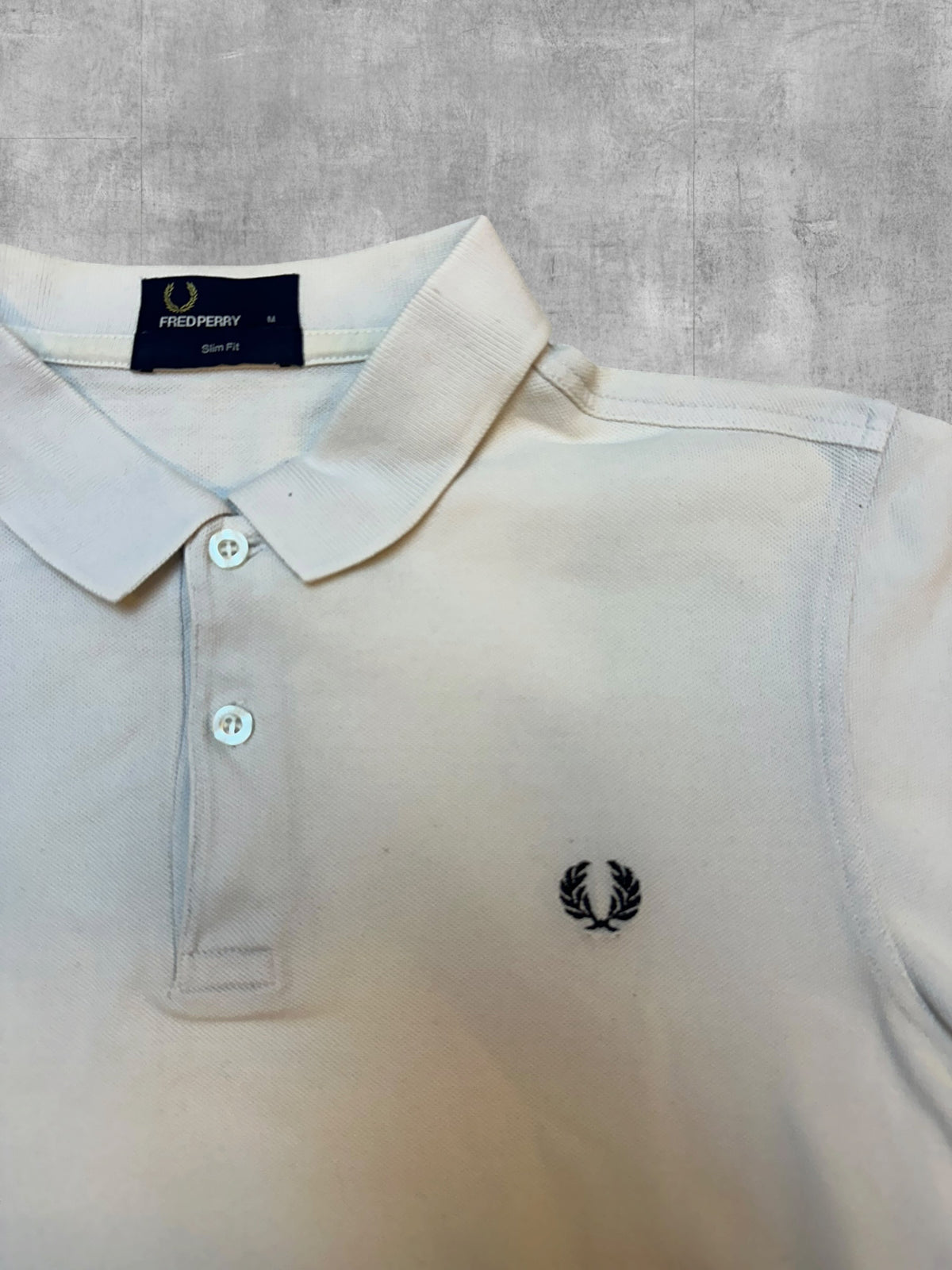Fred Perry Polo Bianco M Slim Fit