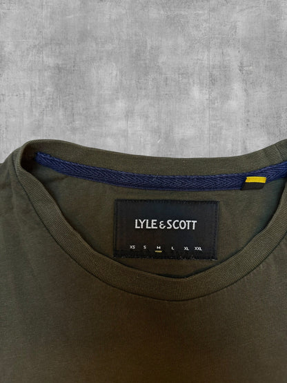 Lyle & Scott T-Shirt Khaki M - Nackentag