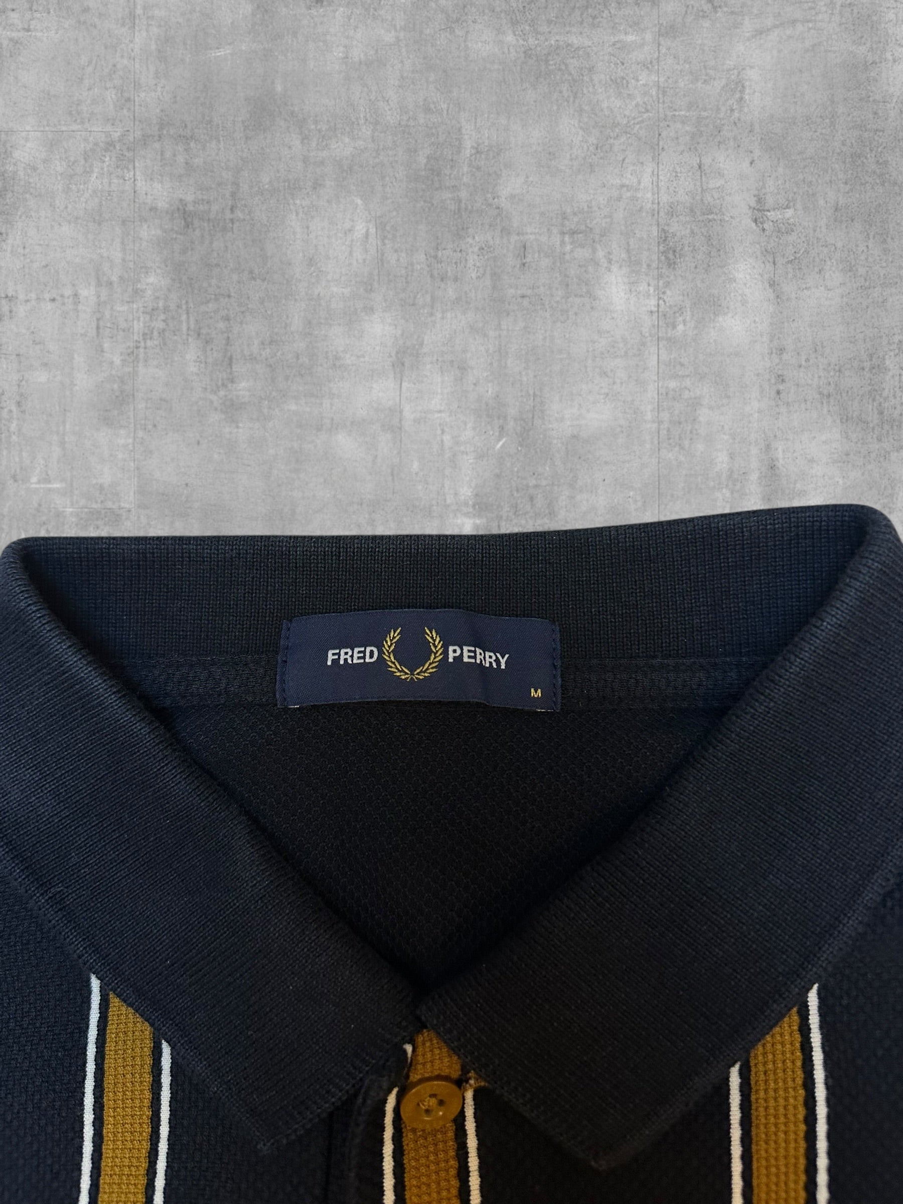 Fred Perry Polo Shirt Navy Gold - Nackentag