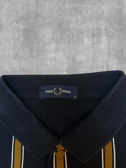 Fred Perry Polo Shirt Navy Gold - Nackentag
