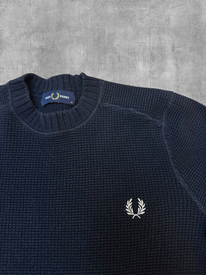Fred Perry Strickpullover Navy - Logo