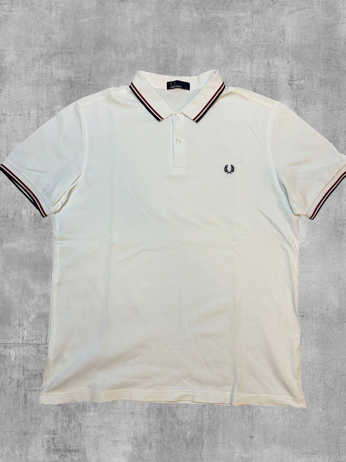 Fred Perry Polo Shirt Weiß - Vorderseite
