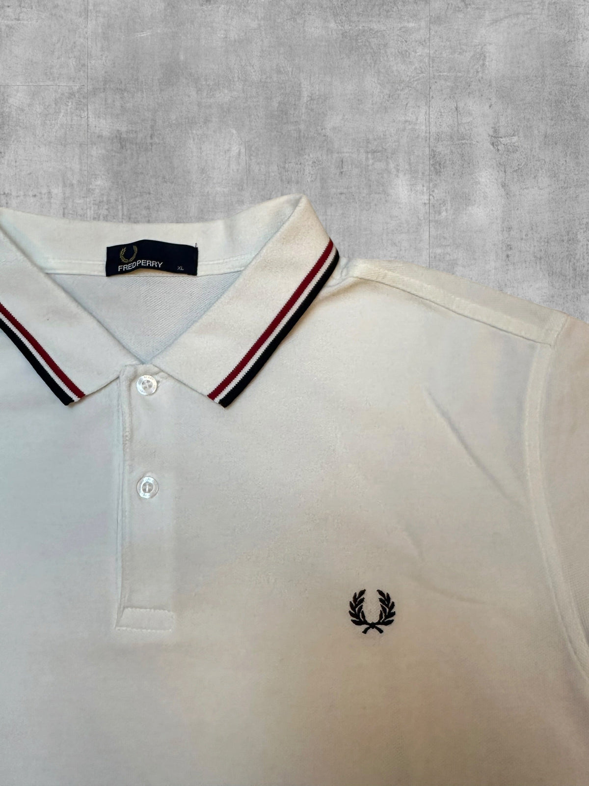 Fred Perry Polo Shirt Weiß - Logo