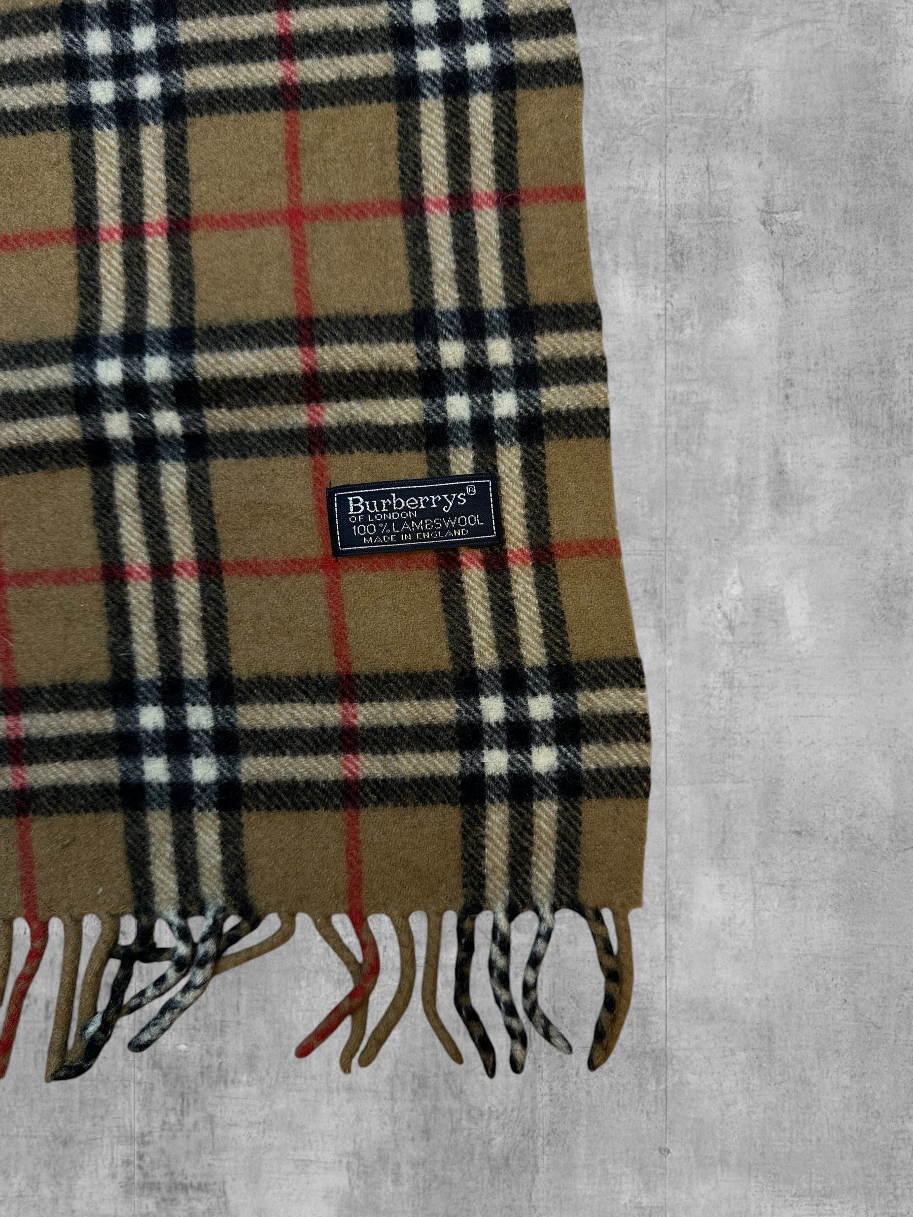 Burberry Schal Camel - Etikett