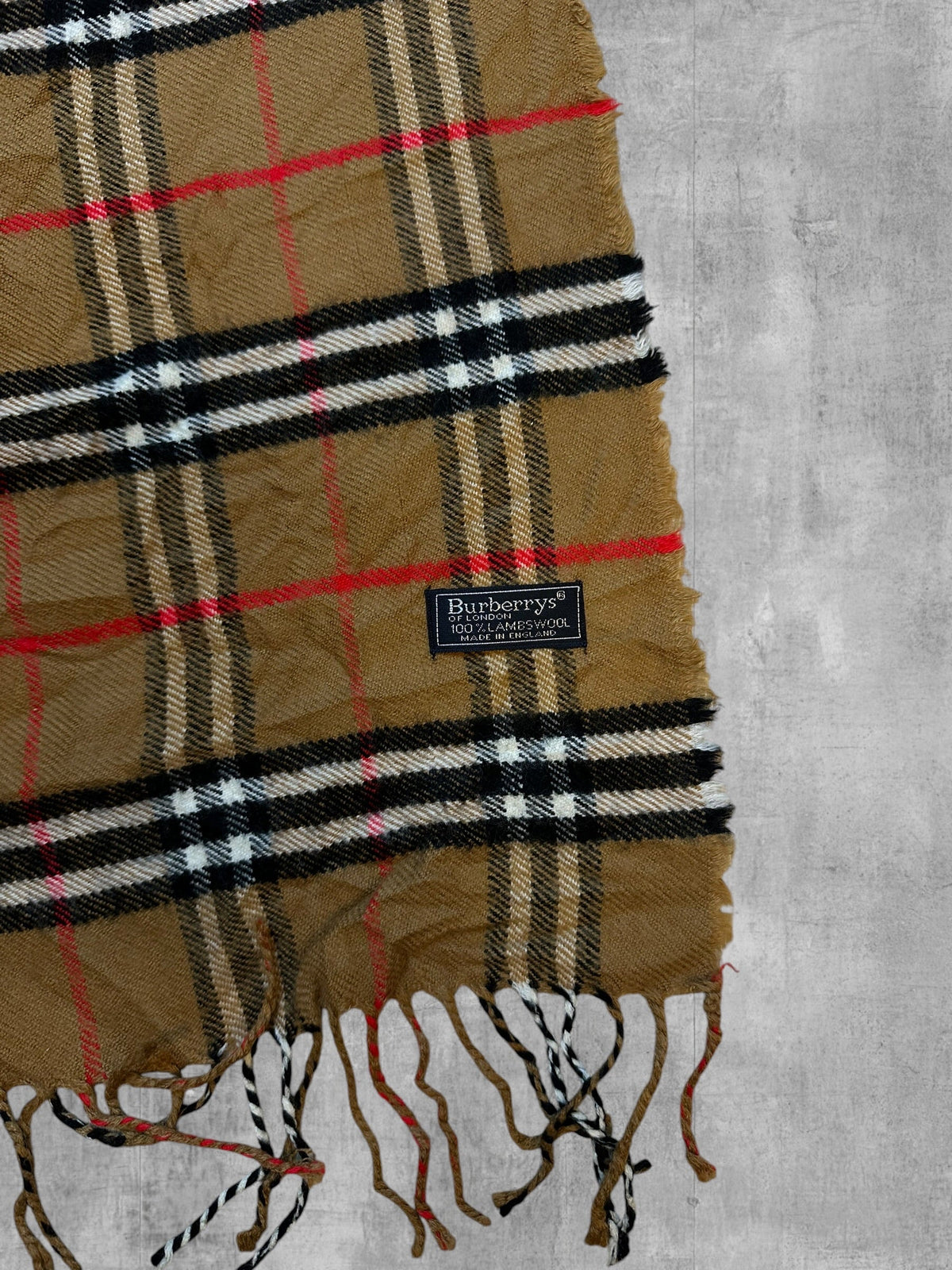 Burberry Schal Camel - Etikett