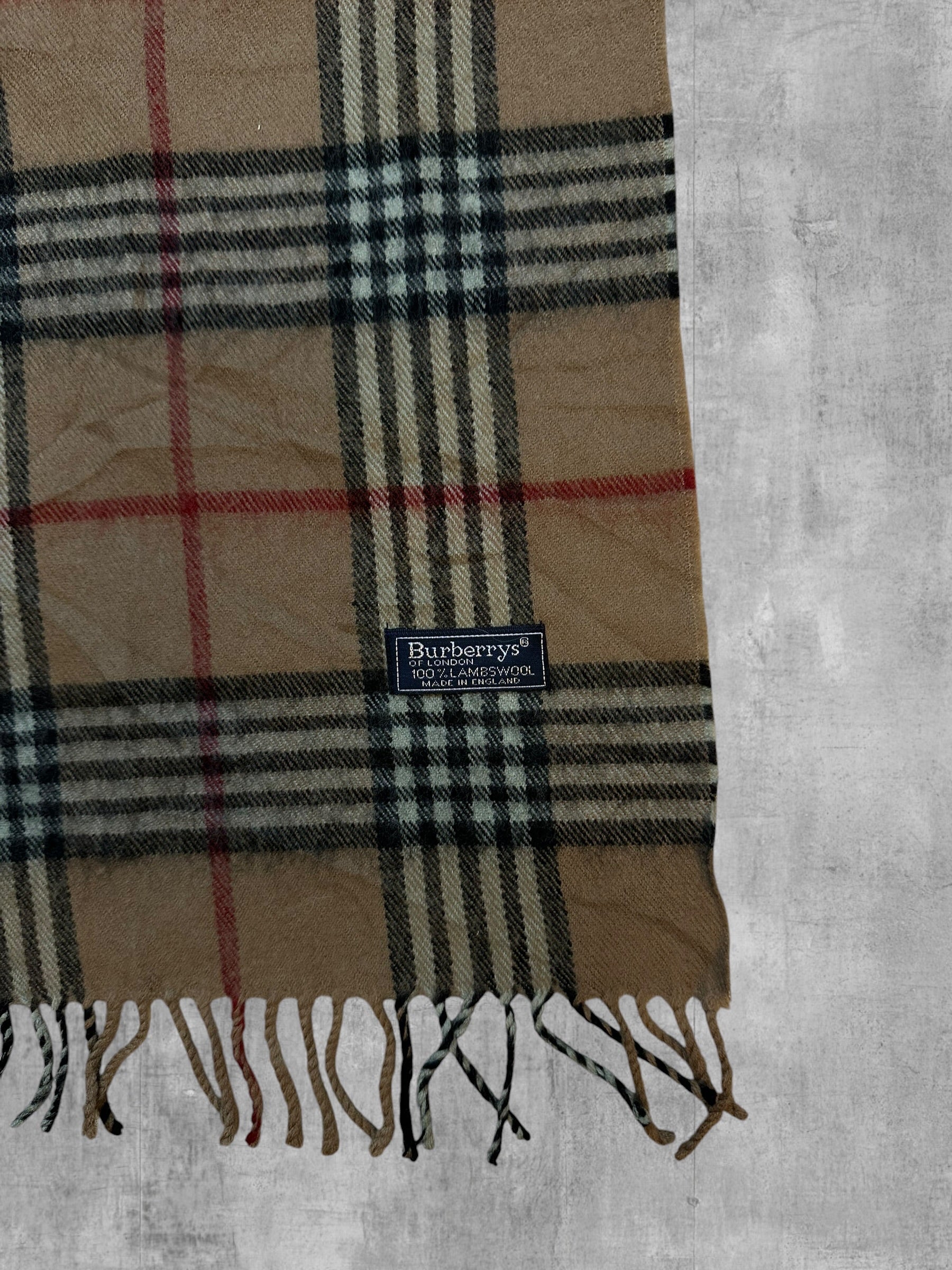 Burberry Schal Camel - Etikett