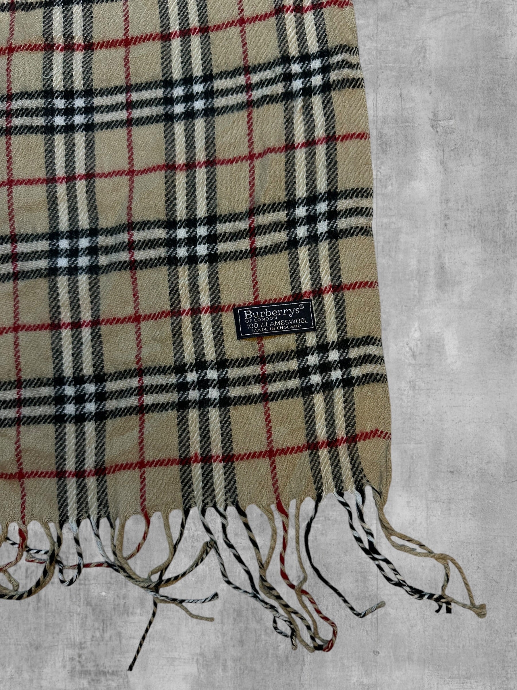 Burberry Schal Camel - Etikett